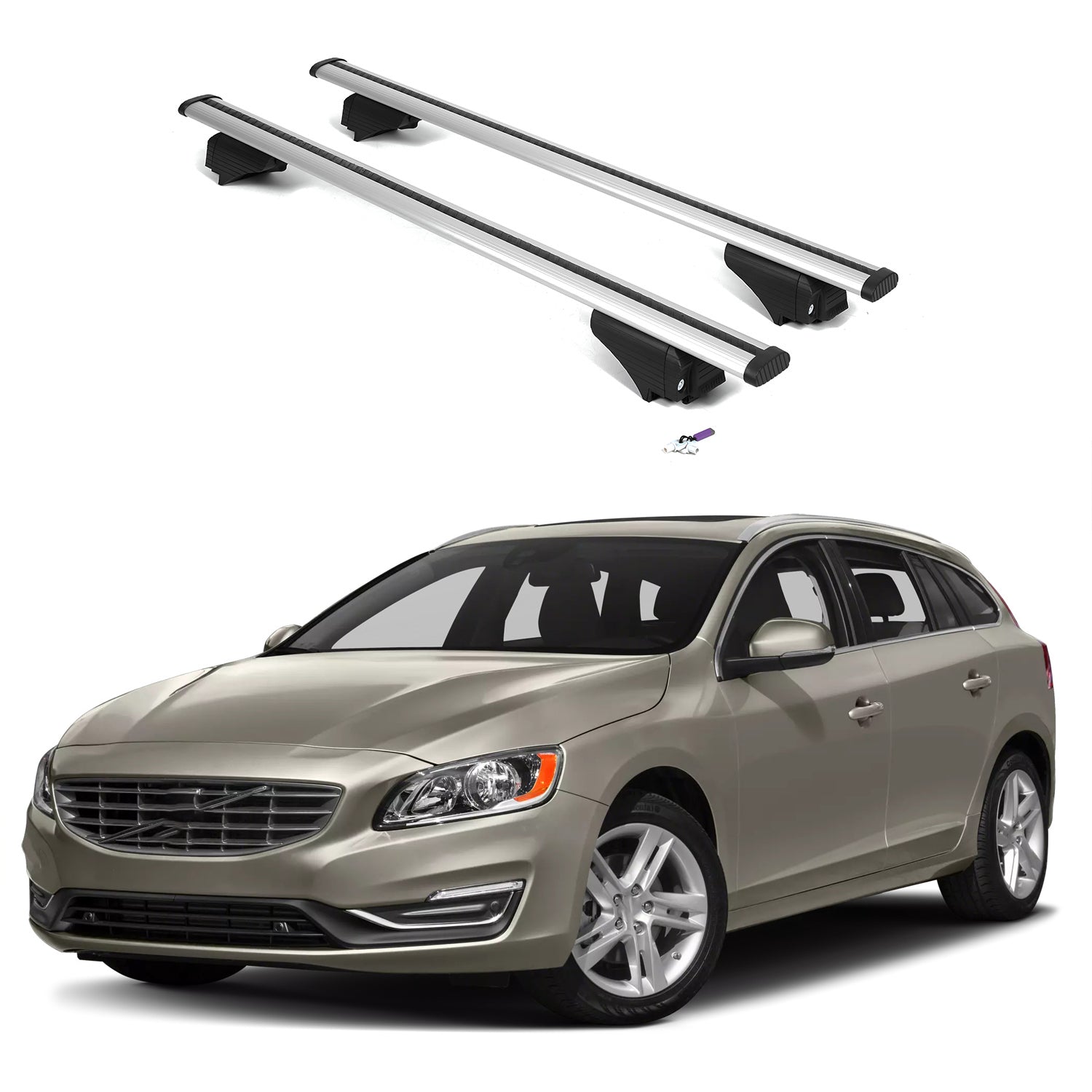 ERKUL Roof Rack Crossbars For VOLVO V60 2015-2018