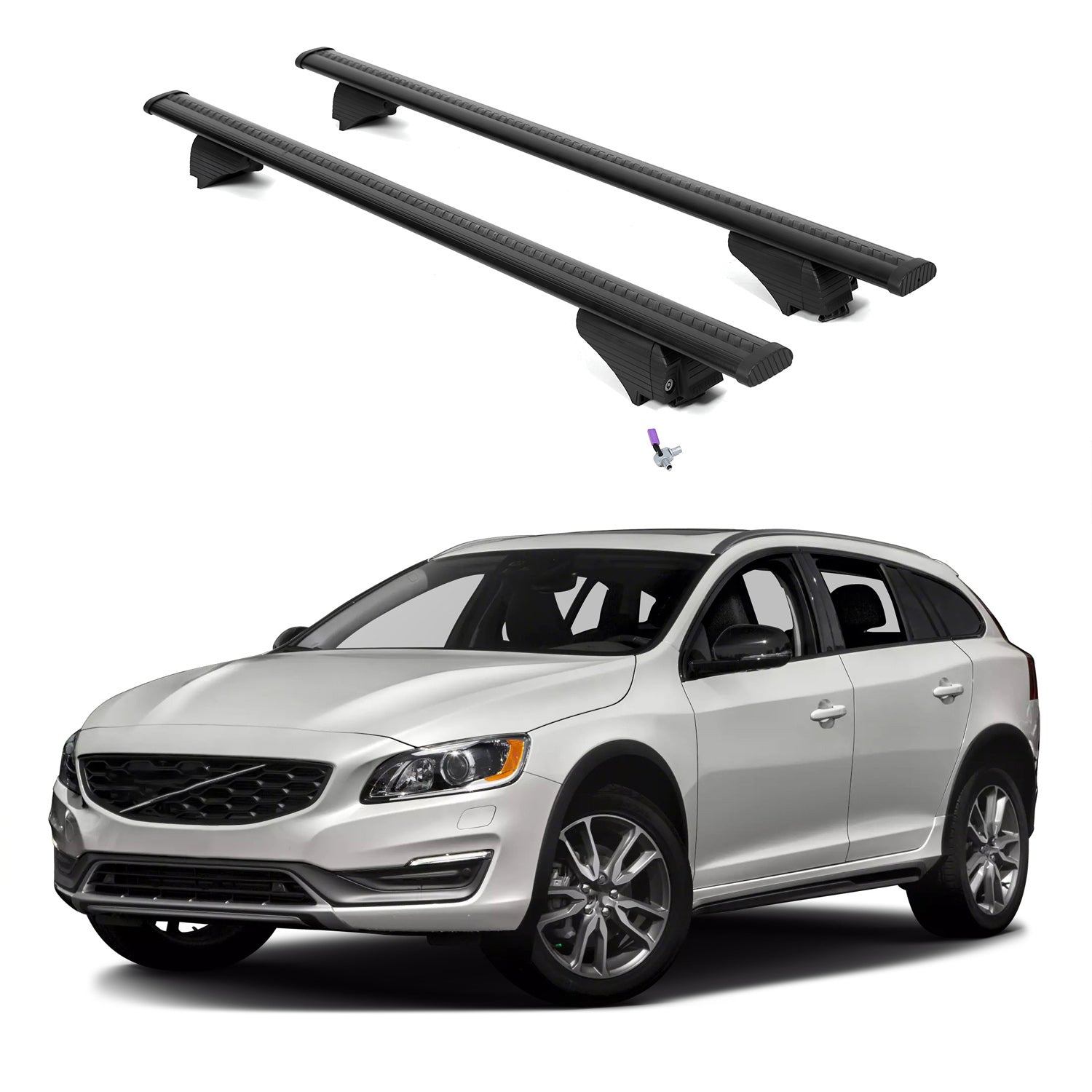 ERKUL Roof Rack Crossbars For VOLVO V60 CROSS COUNTRY 2015-2018