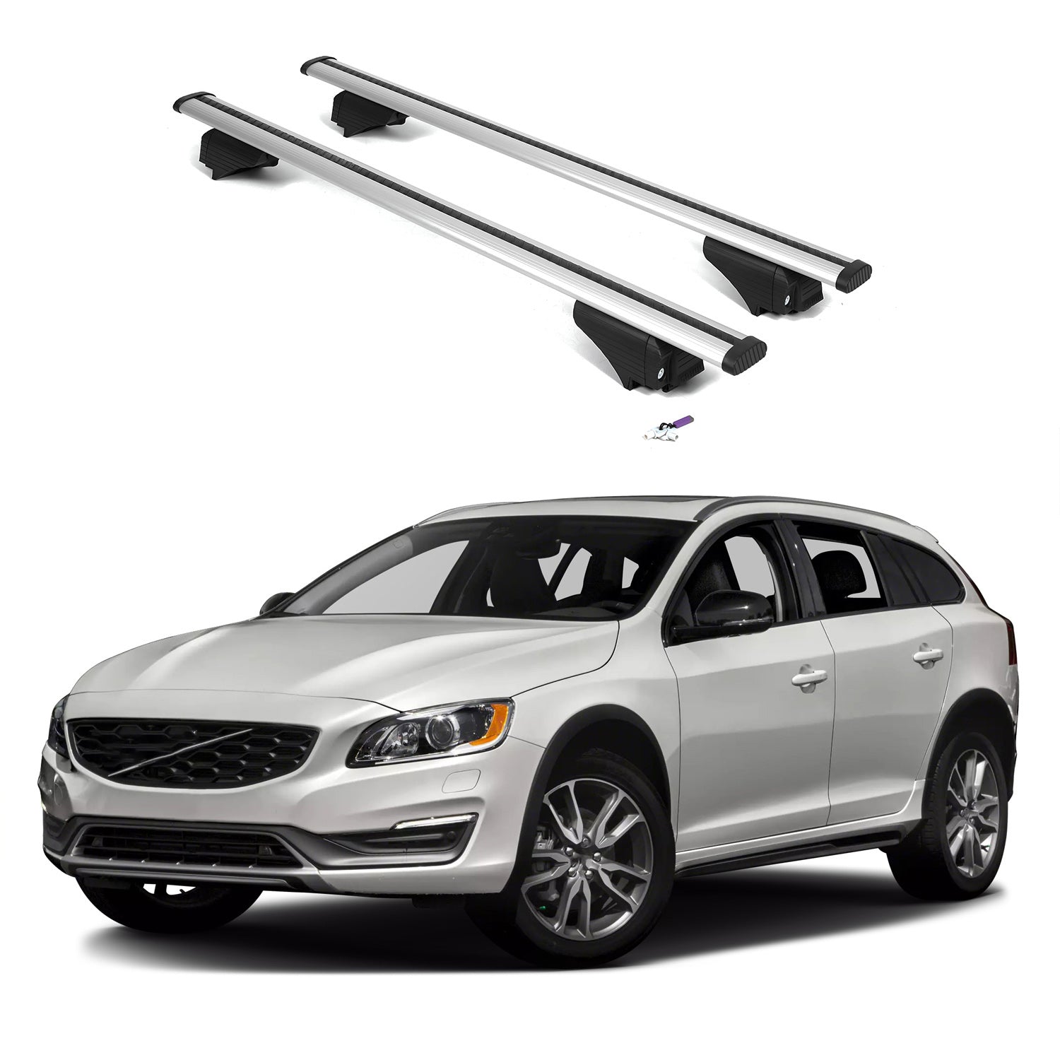 ERKUL Roof Rack Crossbars For VOLVO V60 CROSS COUNTRY 2015-2018