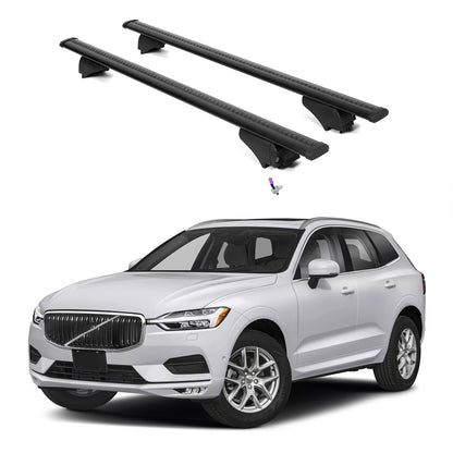 ERKUL Roof Rack Cross Bars for Volvo XC60 2018-2026 with Flush Rails - Black