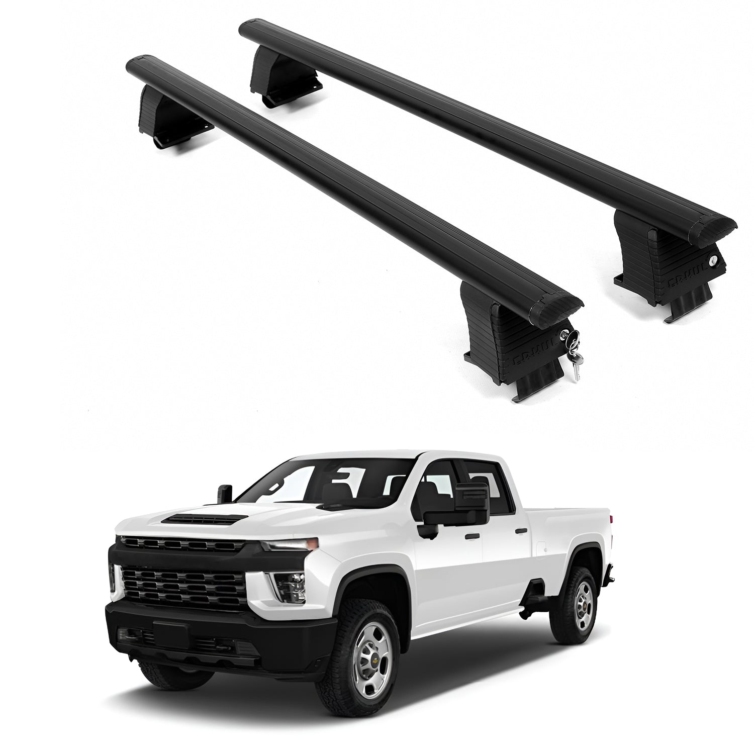 ERKUL Roof Rack Crossbars For CHEVROLET SILVERADO 2500 HD 2020-2026