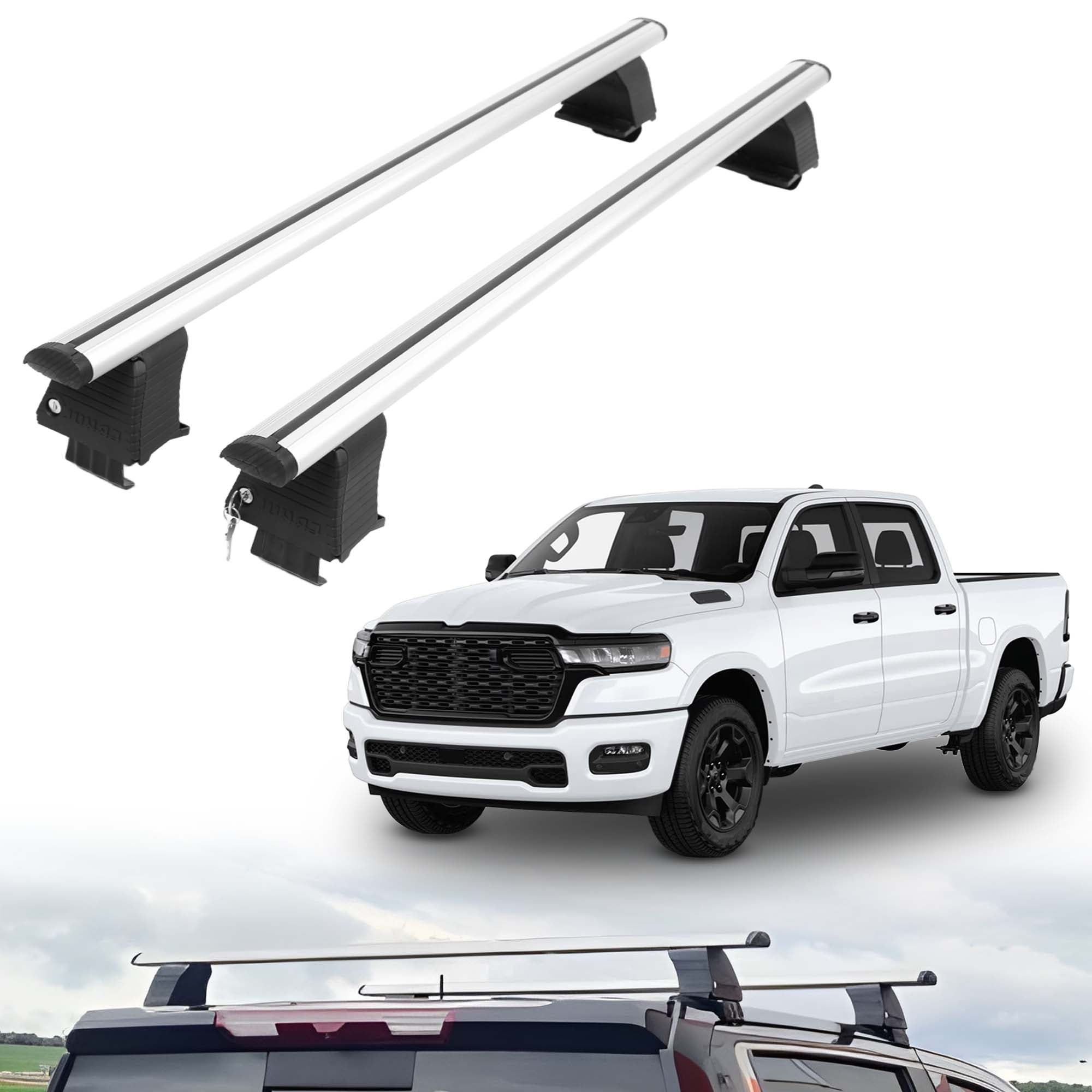 ERKUL Roof Rack Crossbars For DODGE RAM 1500 2019-2026