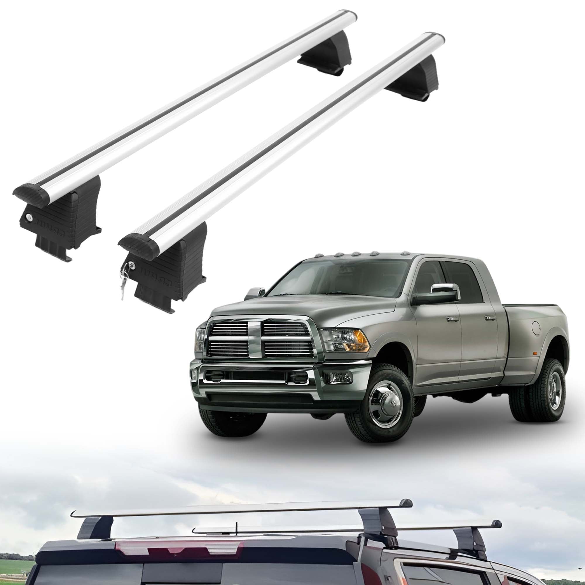 ERKUL Roof Rack Crossbars For DODGE RAM 3500 2010-2018