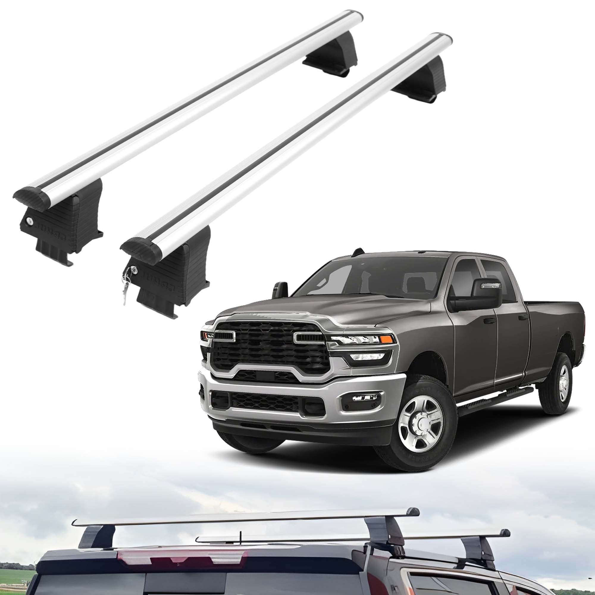 ERKUL Roof Rack Crossbars For DODGE RAM 3500 2019-2026