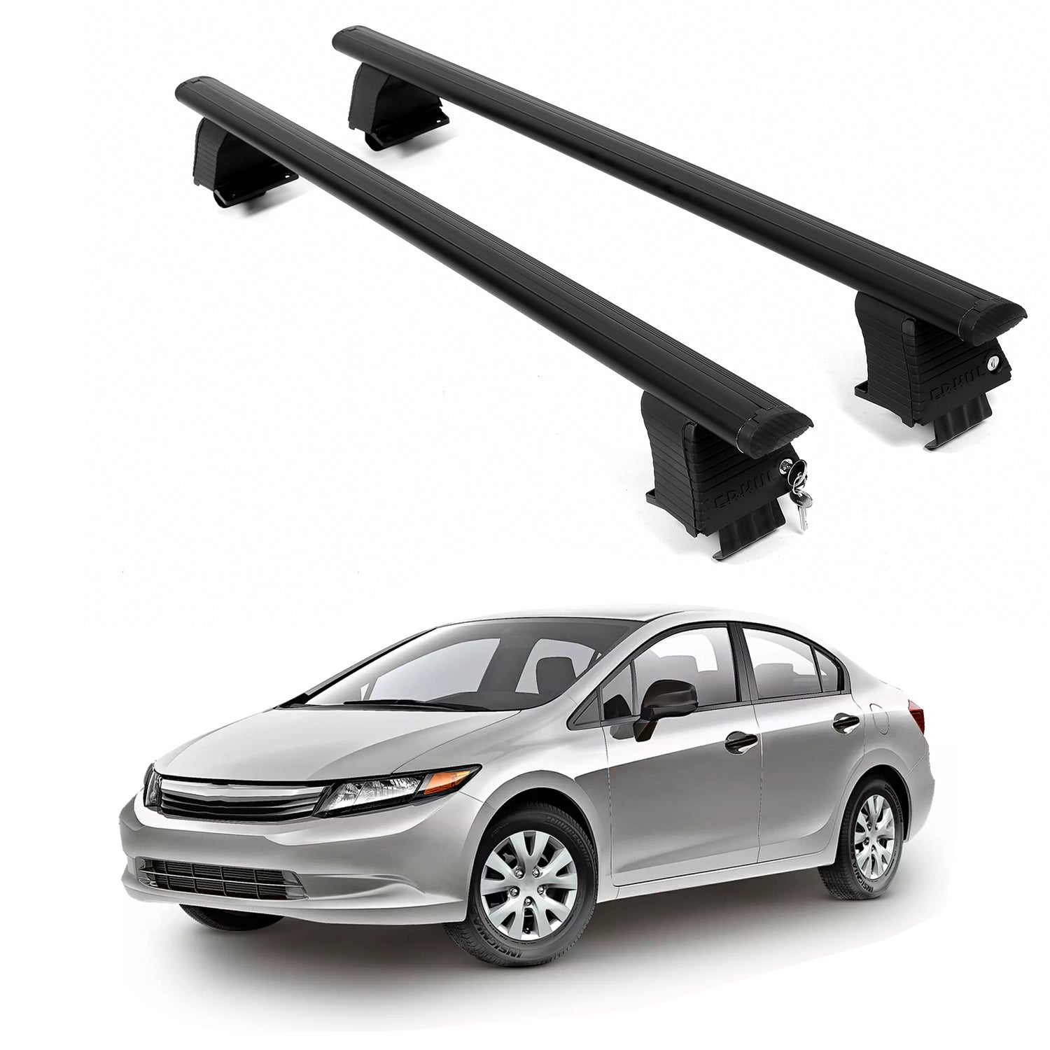 ERKUL Roof Rack Crossbars For HONDA CIVIC 2012-2015
