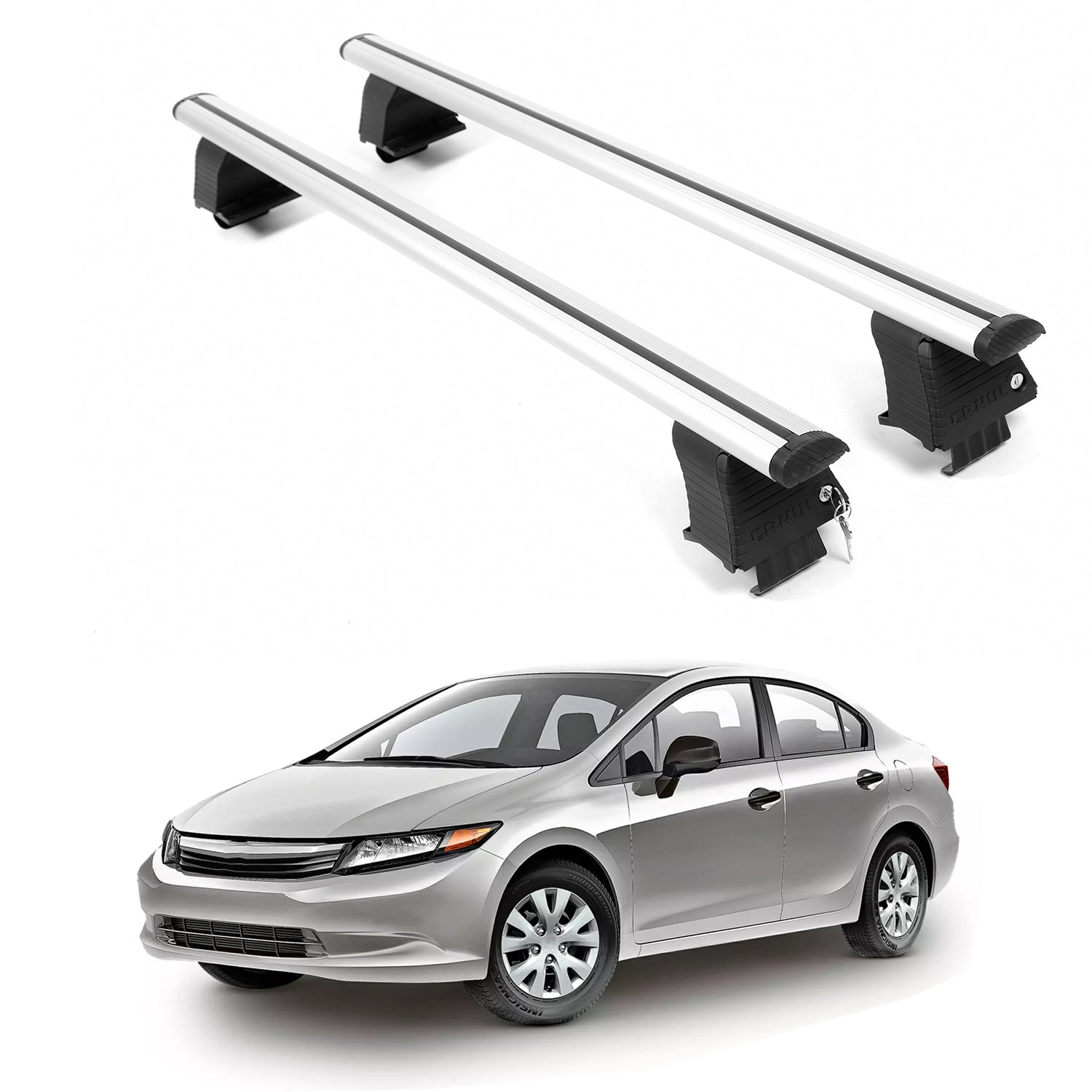 ERKUL Roof Rack Crossbars For HONDA CIVIC 2012-2015