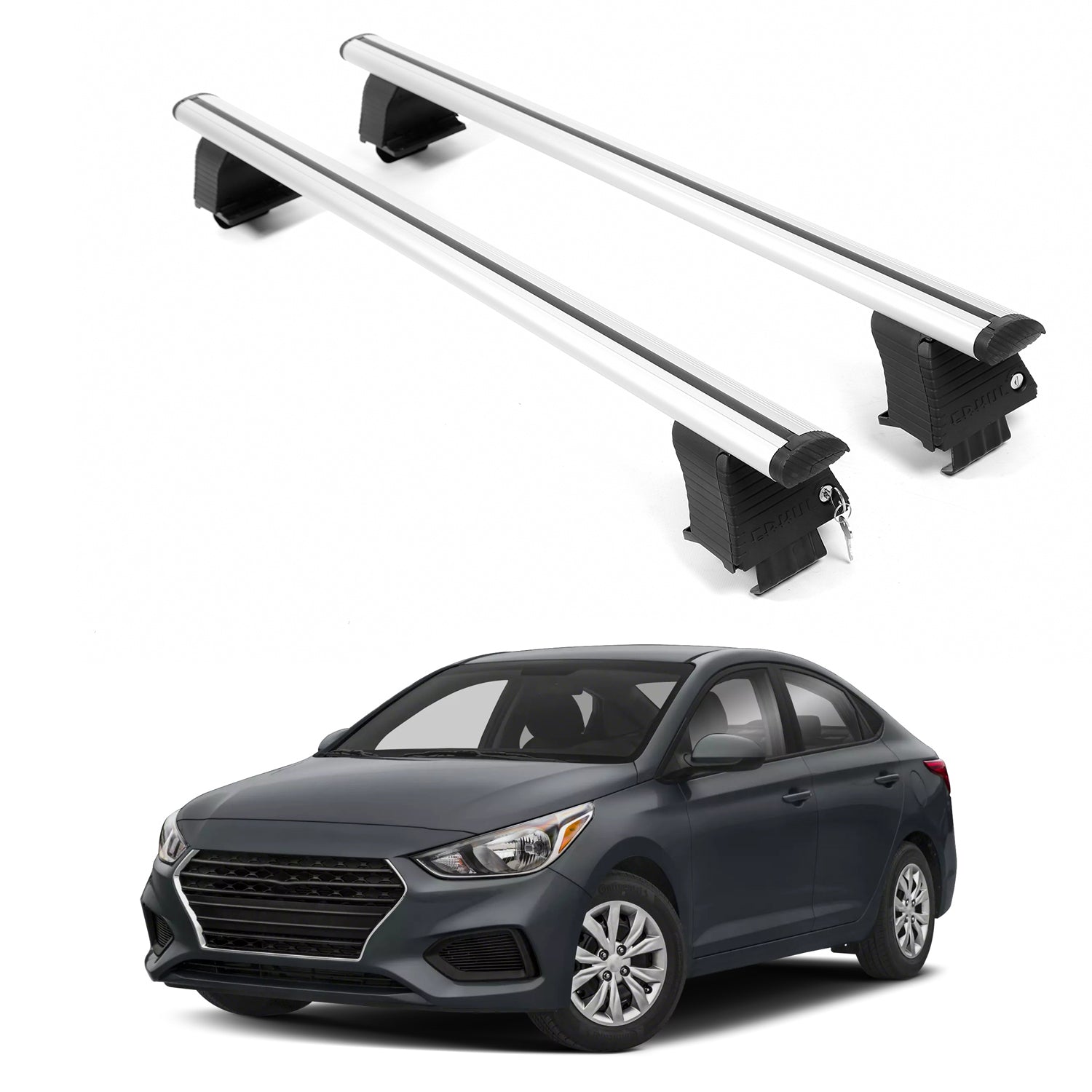ERKUL Roof Rack Crossbars For HYUNDAI ACCENT 2018-2022