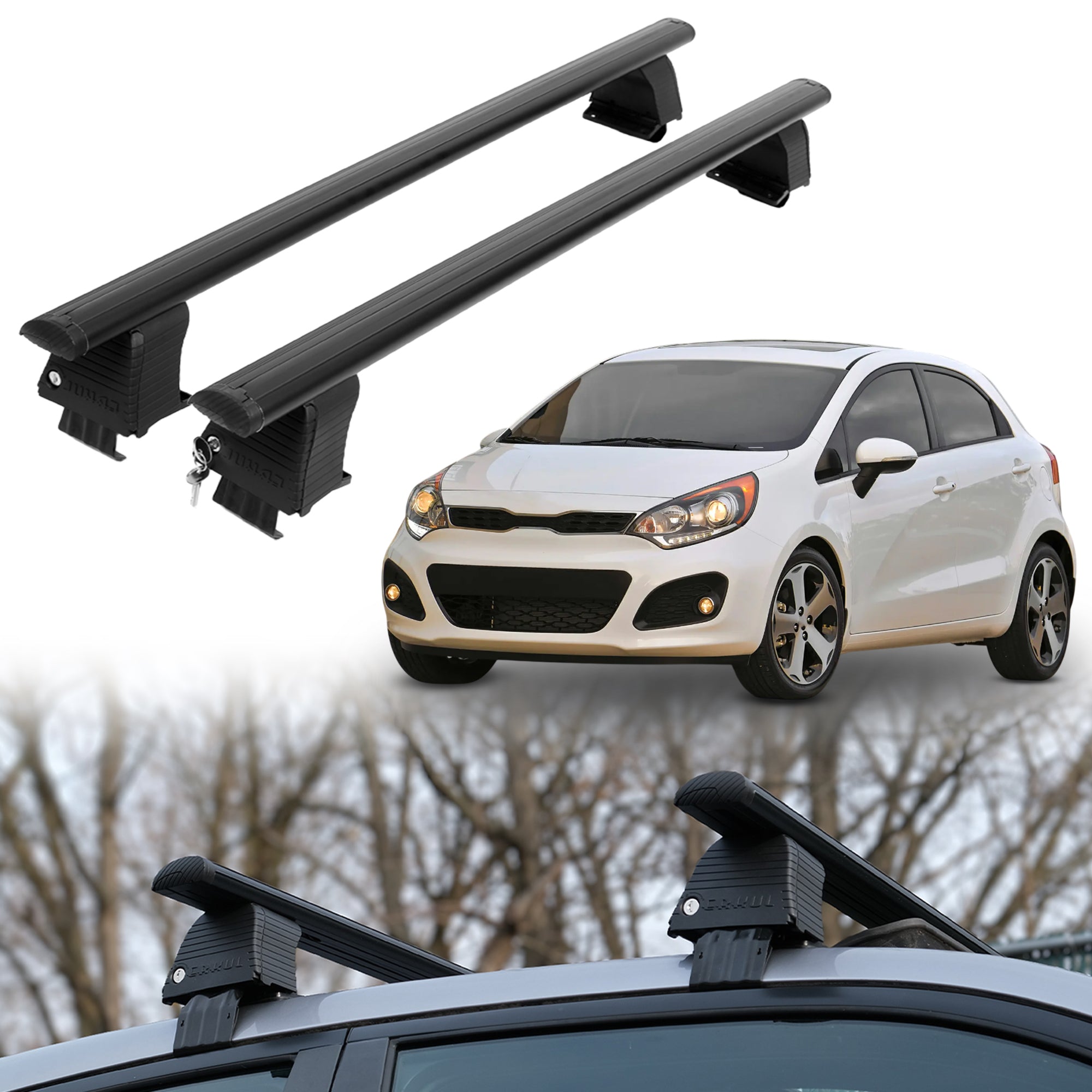 ERKUL Roof Rack Crossbars For KIA RIO5 2006-2012