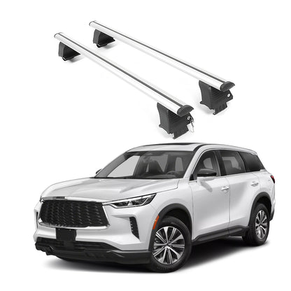 ERKUL Roof Rack Crossbars Fit INFINITI QX60 2022-2026 Naked Roof Aluminum Silver