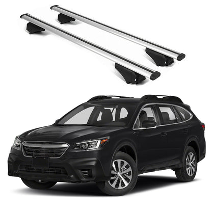 ERKUL Roofrack Cross Bars for Subaru Outback(Wilderness Trim only)  2020-2025 for Raised Rails - Silver