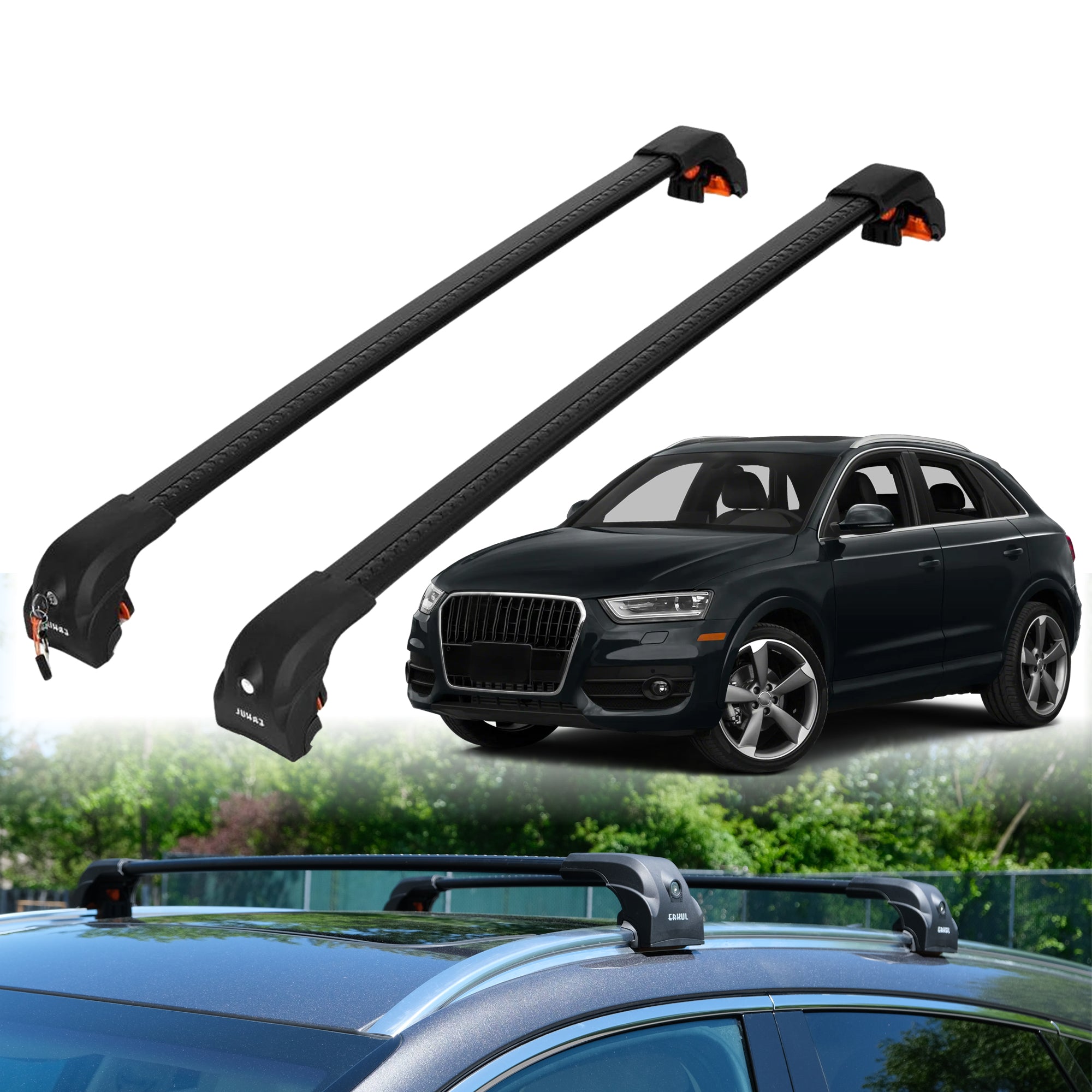 ERKUL Roof Rack Crossbars For AUDI Q3 2012-2018