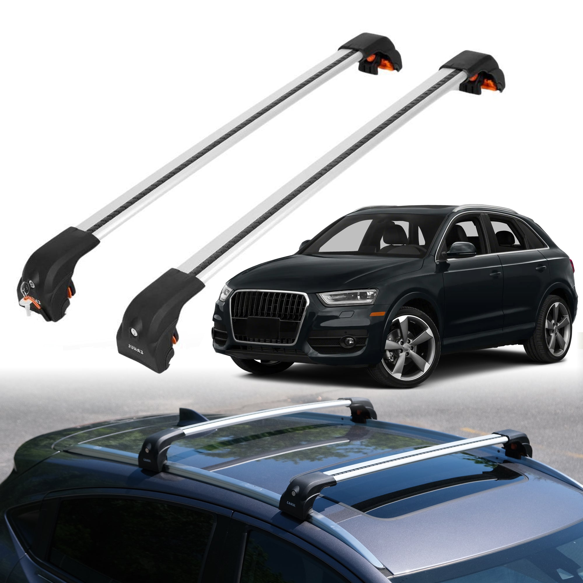 ERKUL Roof Rack Crossbars For AUDI Q3 2012-2018