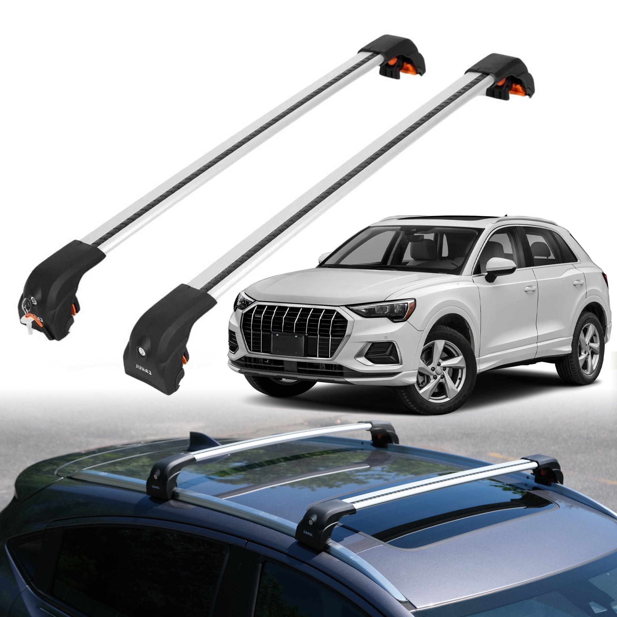 ERKUL Roof Rack Crossbars For AUDI Q3 2019-2025