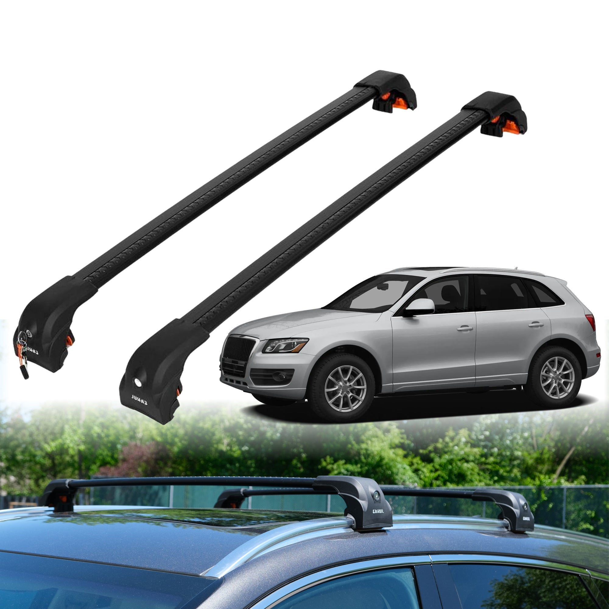 ERKUL Roof Rack Crossbars For AUDI Q5 2009-2017