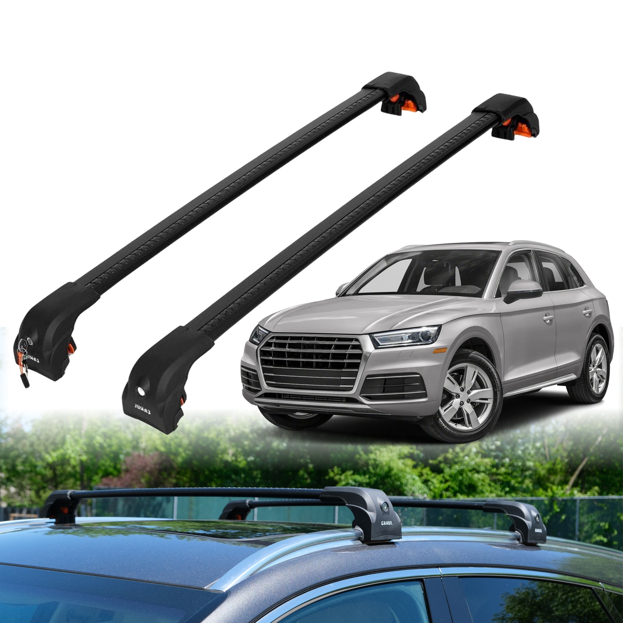 ERKUL Roof Rack Crossbars For AUDI Q5 2018-2026
