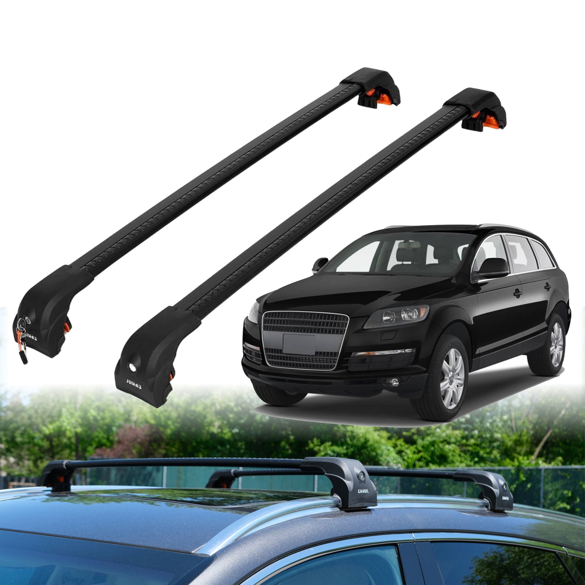 ERKUL Roof Rack Crossbars For AUDI Q7 2007-2015