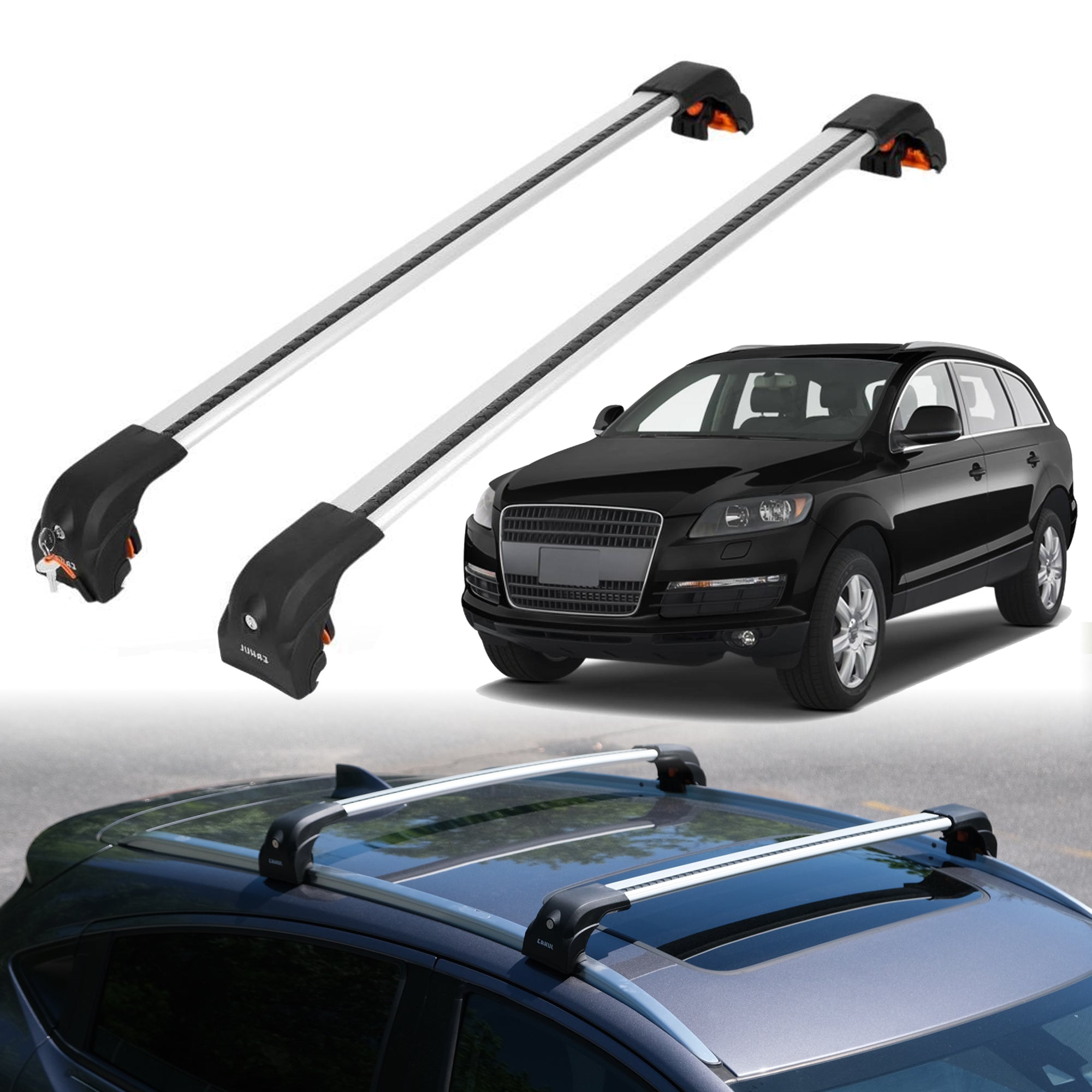 ERKUL Roof Rack Crossbars For AUDI Q7 2007-2015