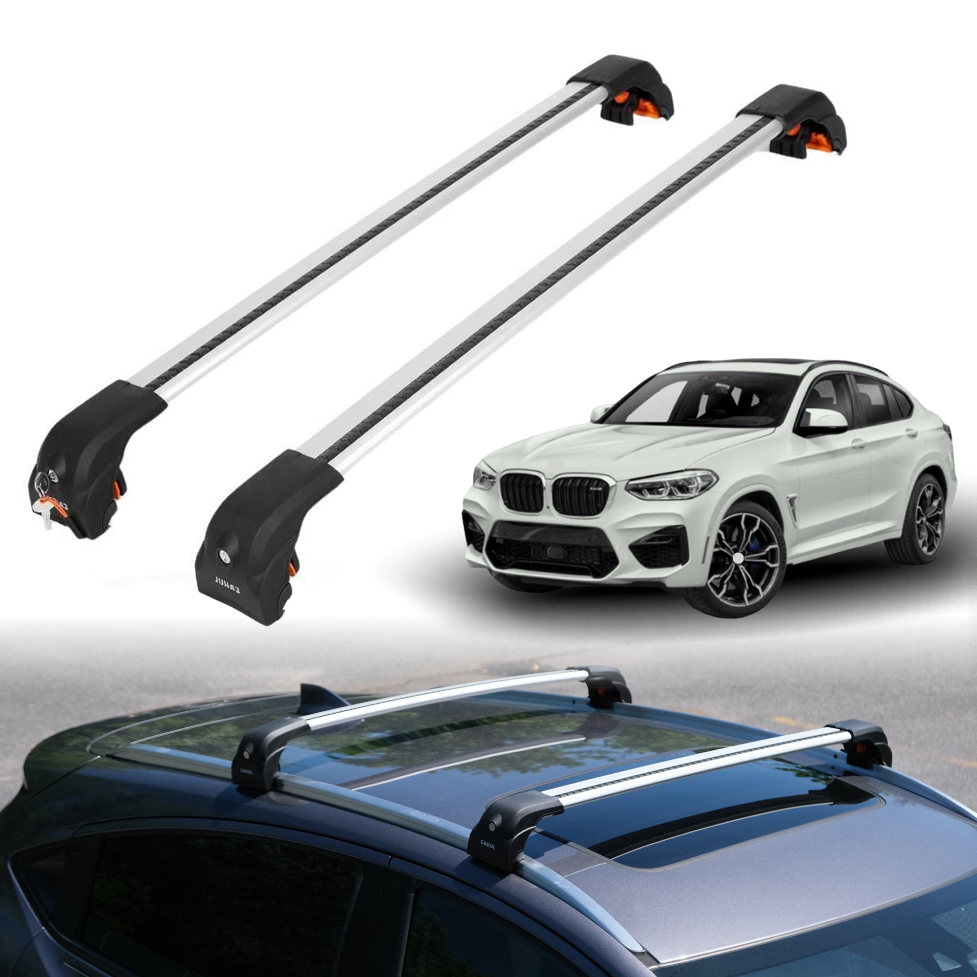 ERKUL Roof Rack Crossbars For BMW X4 2019-2025