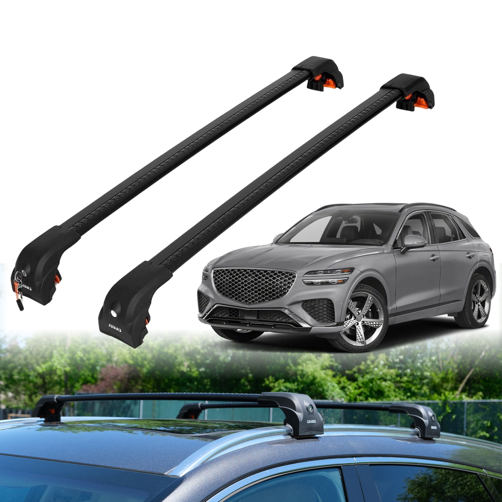 ERKUL Roof Rack Crossbars For GENESIS GV70 2022-2026