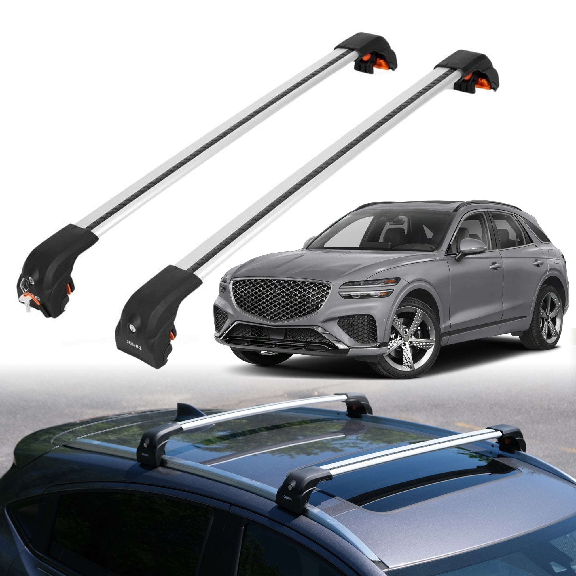 ERKUL Roof Rack Crossbars For GENESIS GV70 2022-2026