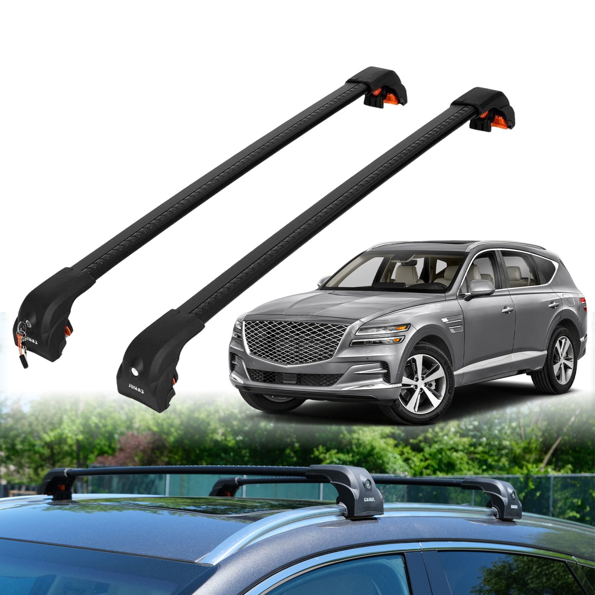 ERKUL Roof Rack Crossbars For GENESIS GV80 2021-2026