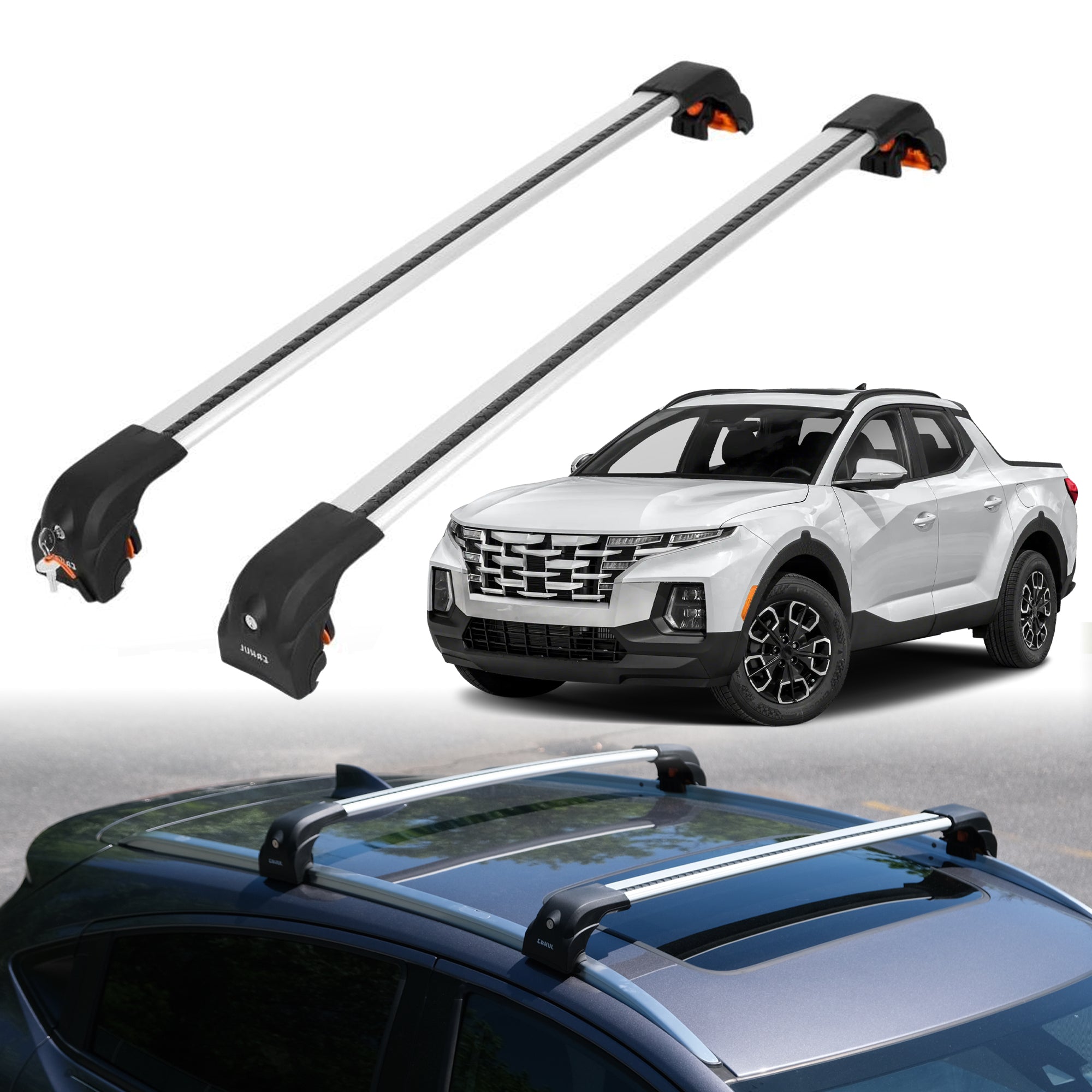 ERKUL Roof Rack Crossbars For HYUNDAI SANTA CRUZ 2022-2026
