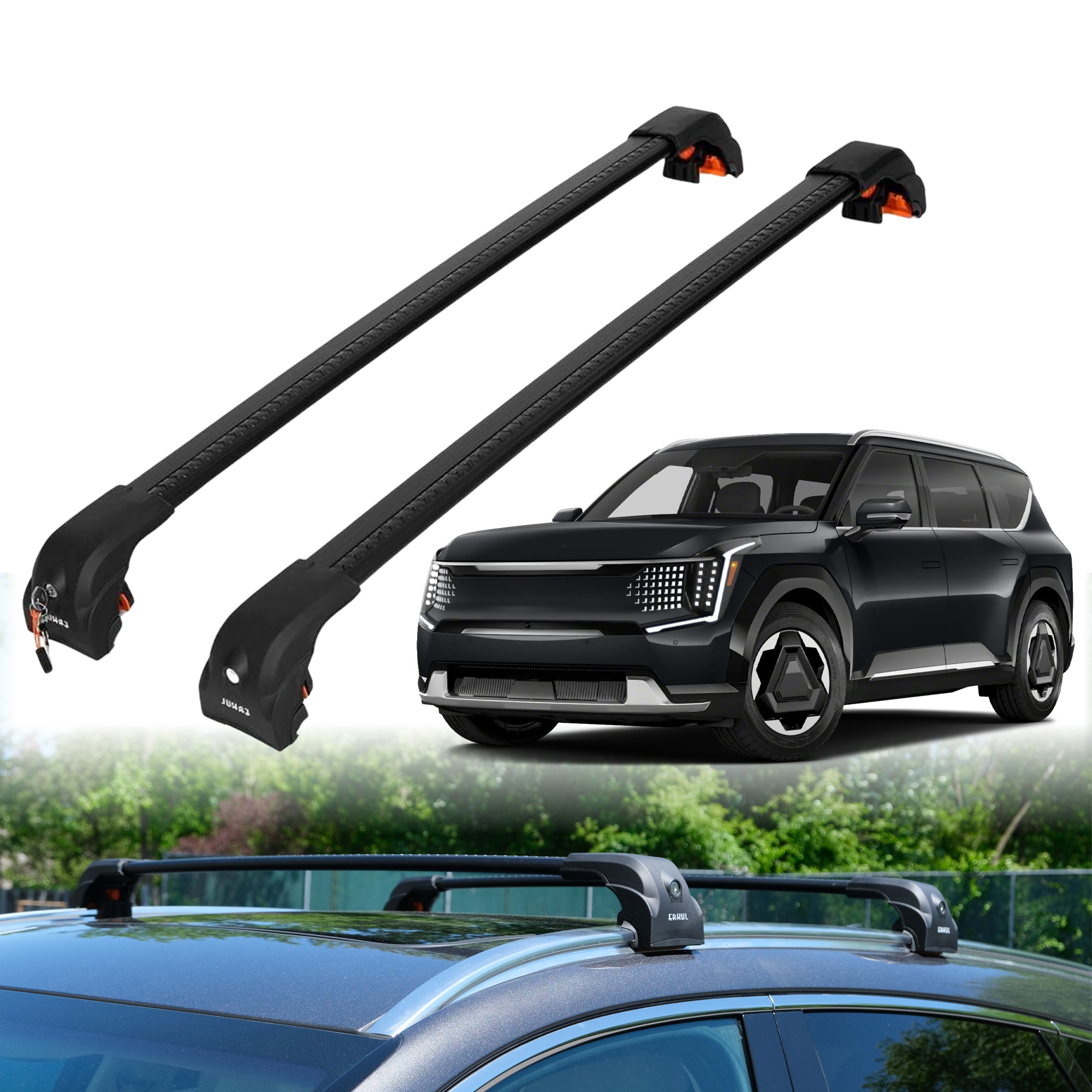 ERKUL Roof Rack Crossbars For KIA EV9 2024-2026