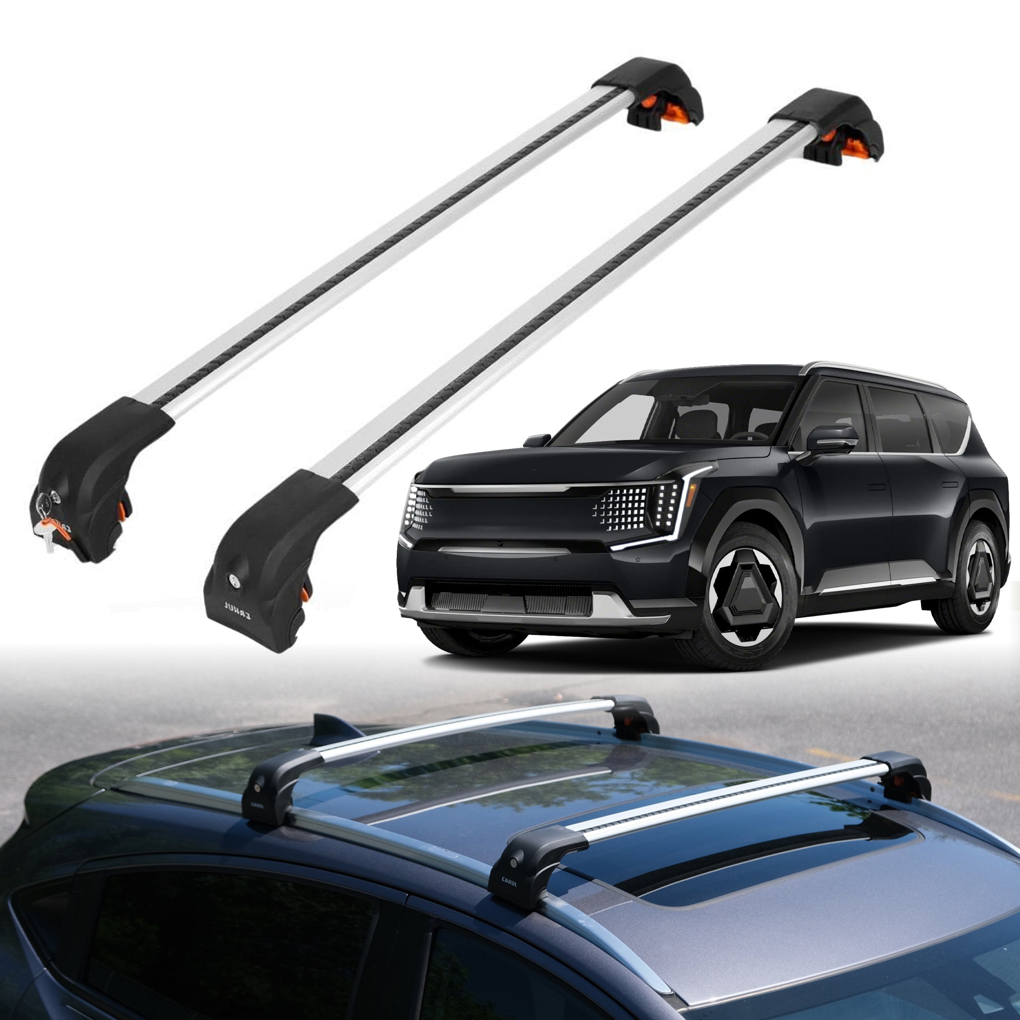 ERKUL Roof Rack Crossbars For KIA EV9 2024-2026