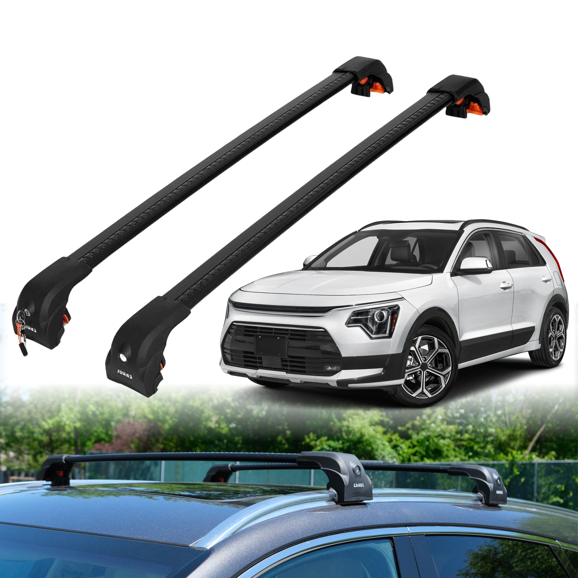 ERKUL Roof Rack Crossbars For KIA NIRO 2023-2026