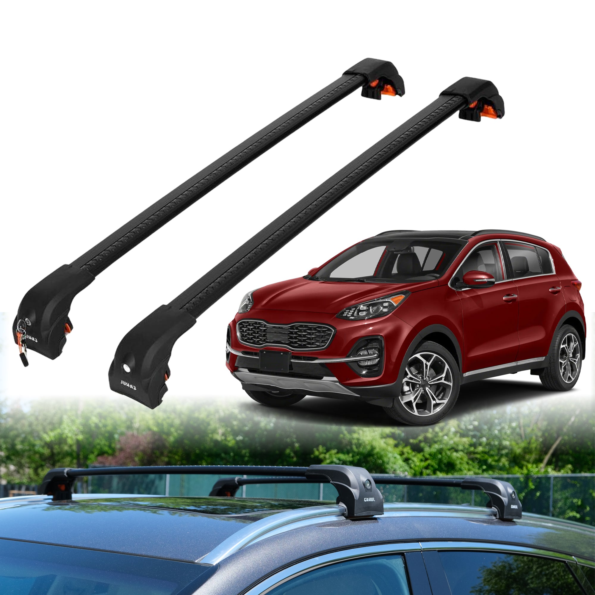 ERKUL Roof Rack Crossbars For KIA SPORTAGE 2017-2022