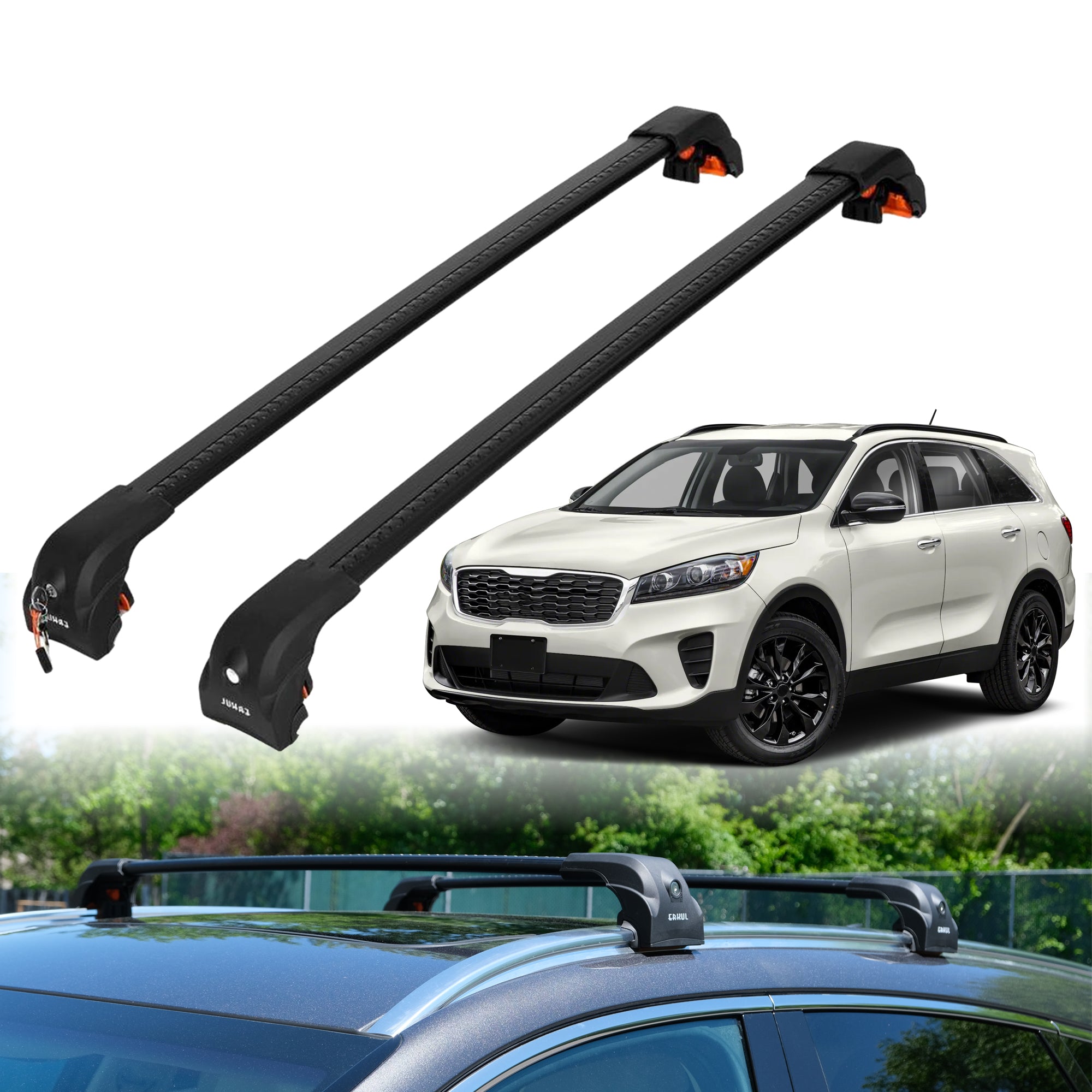 ERKUL Roof Rack Crossbars For KIA SORENTO 2016-2020