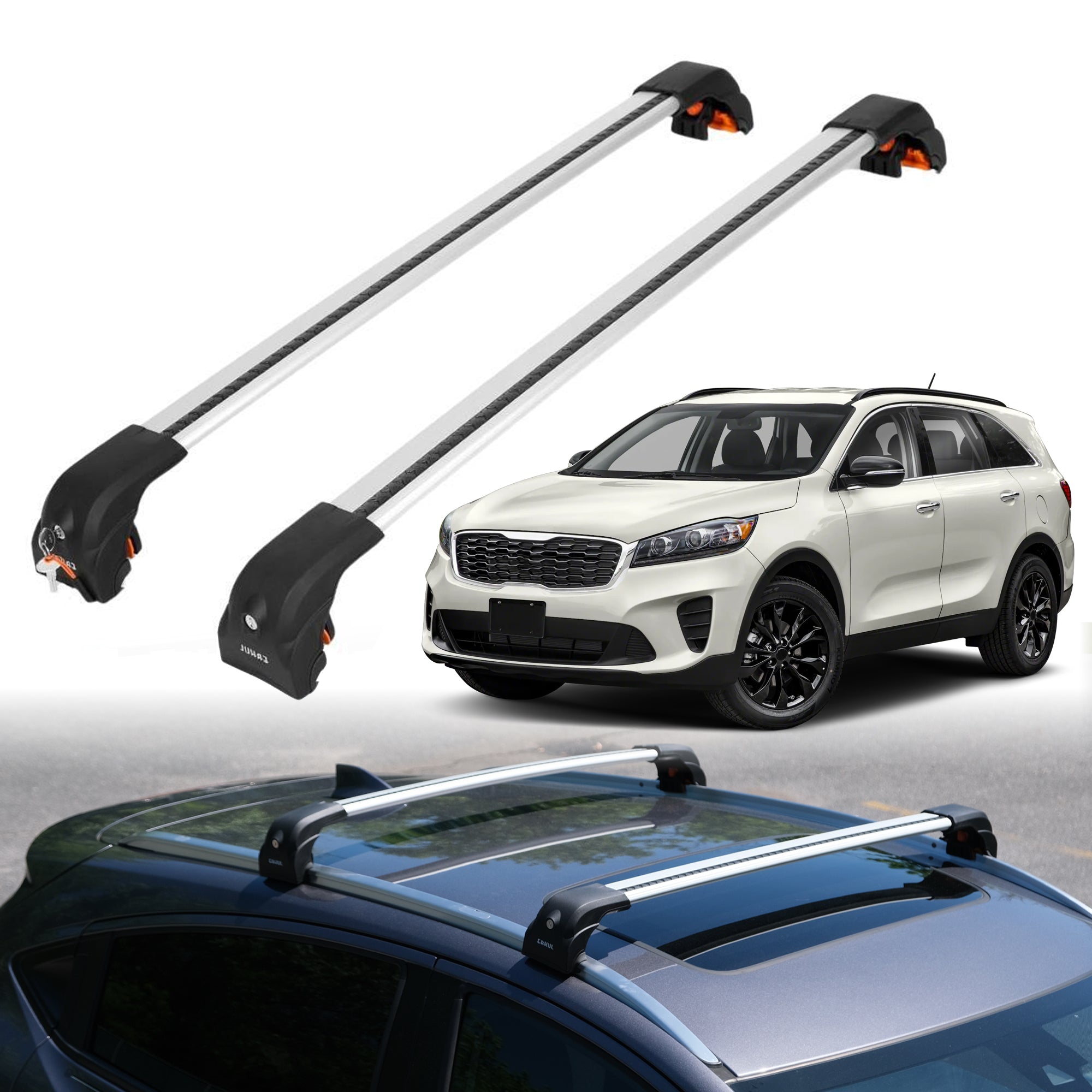 ERKUL Roof Rack Crossbars For KIA SORENTO 2016-2020