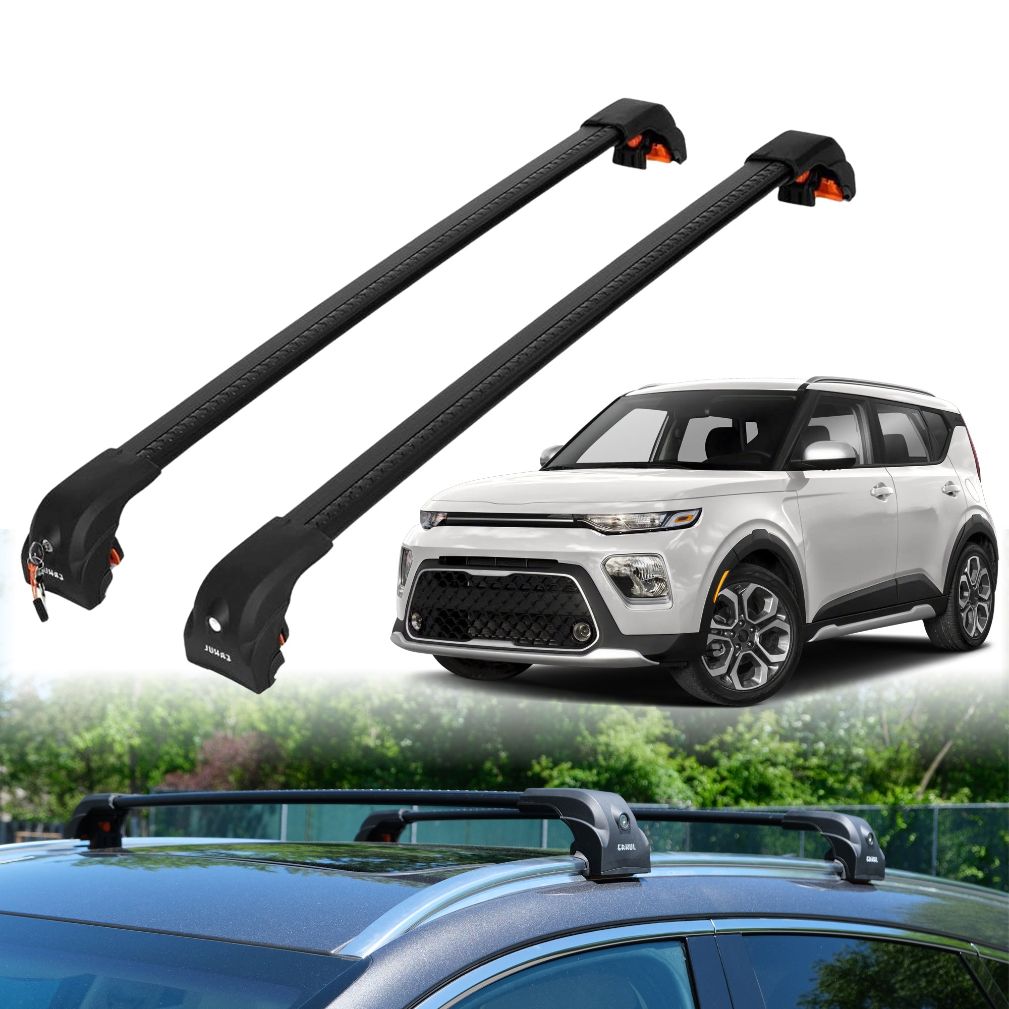 ERKUL Roof Rack Crossbars For KIA SOUL 2020-2026