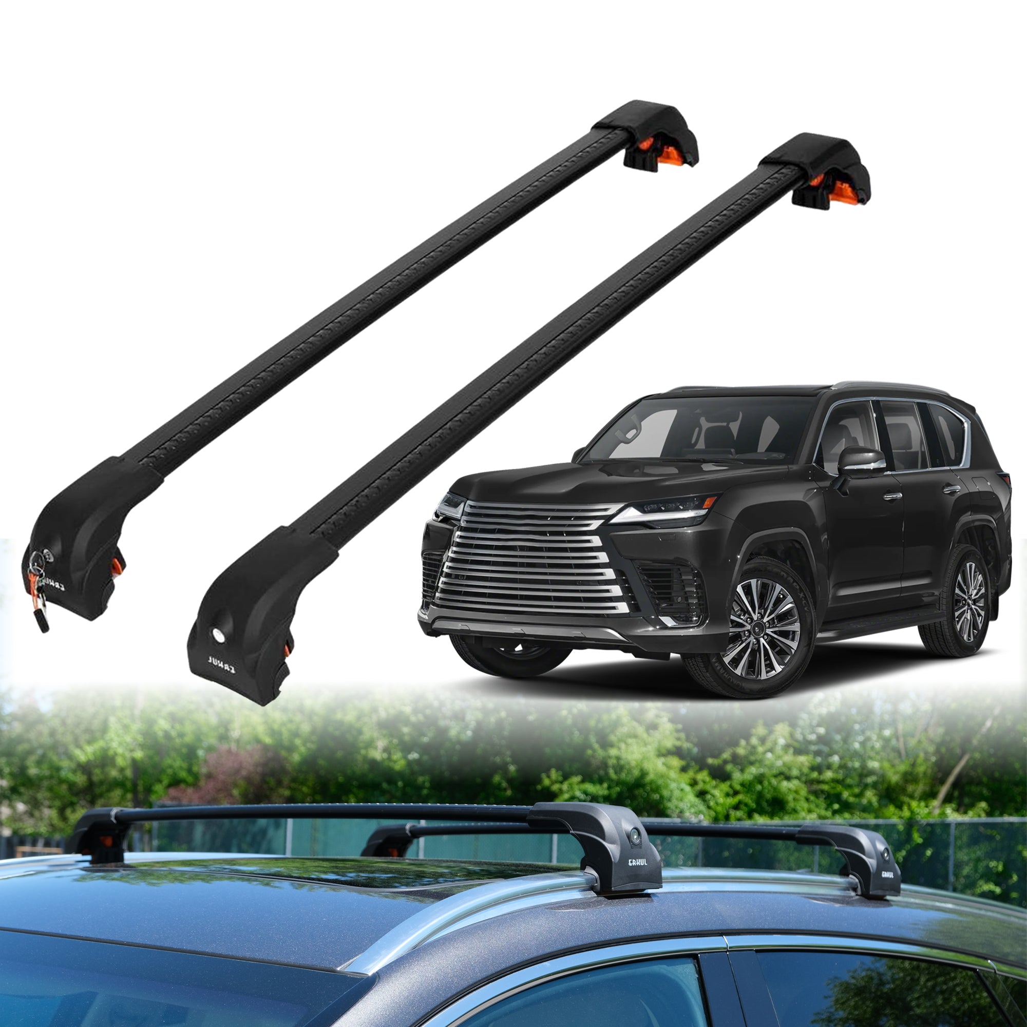 ERKUL Roof Rack Crossbars For LEXUS LX600 2022-2025