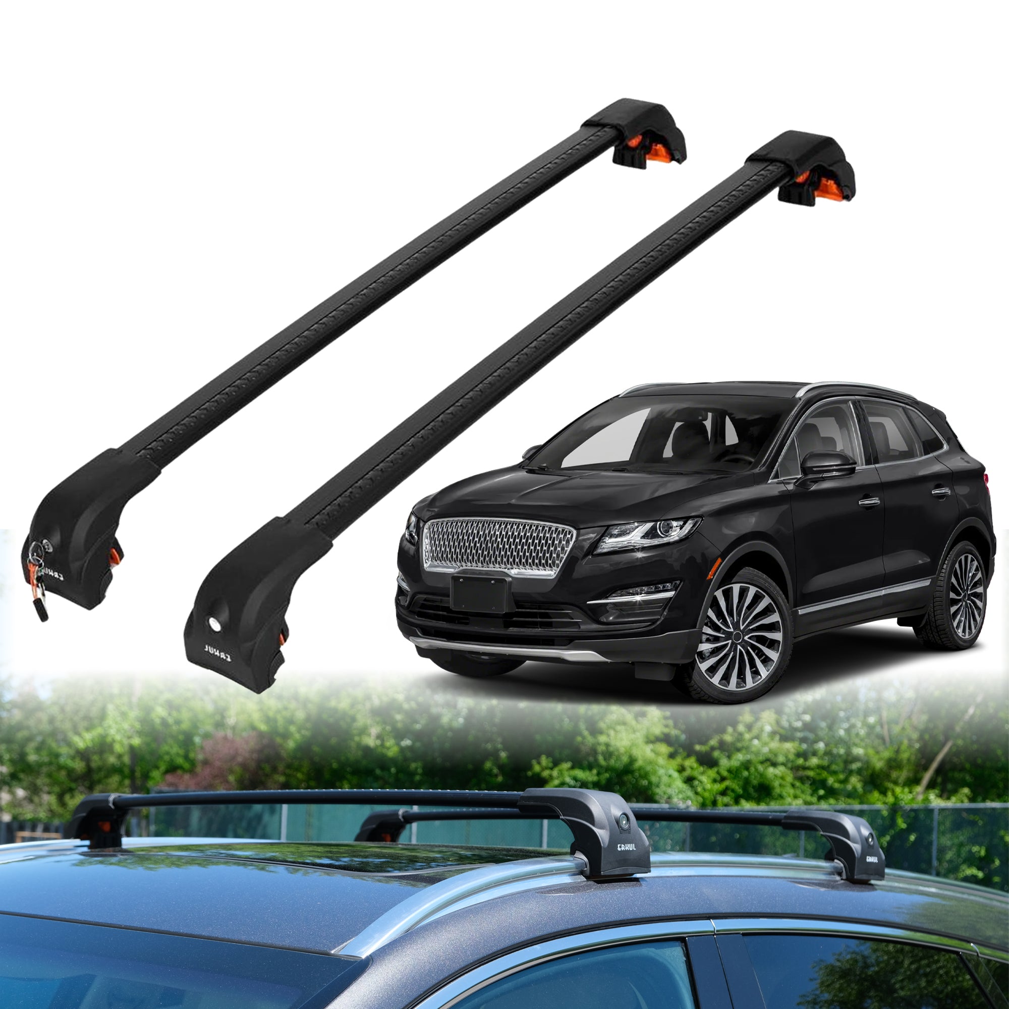 ERKUL Roof Rack Crossbars For LINCOLN MKC 2015-2019
