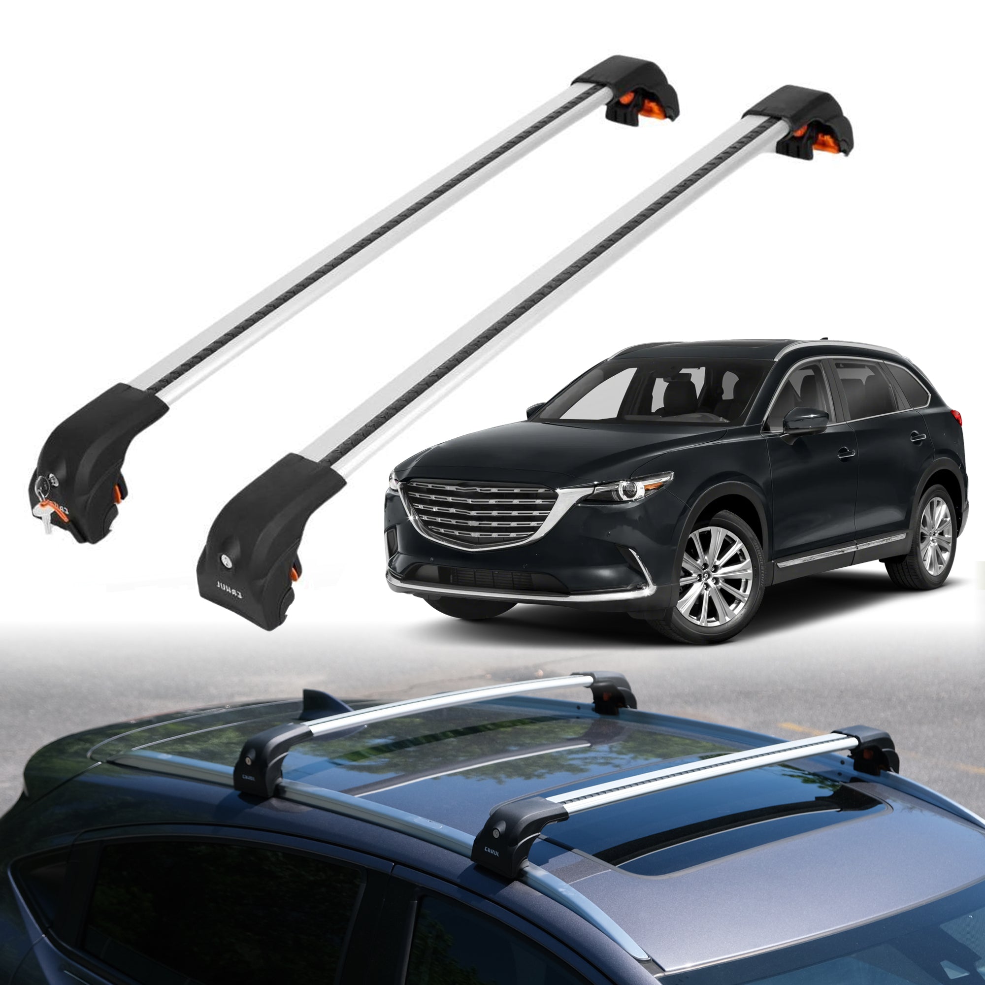 ERKUL Roof Rack Crossbars For MAZDA CX-9 2016-2023