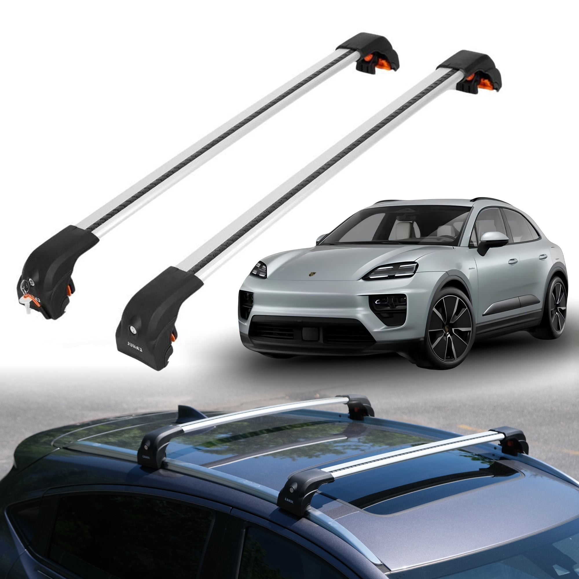 ERKUL Roof Rack Crossbars For PORSCHE MACAN 2015-2026