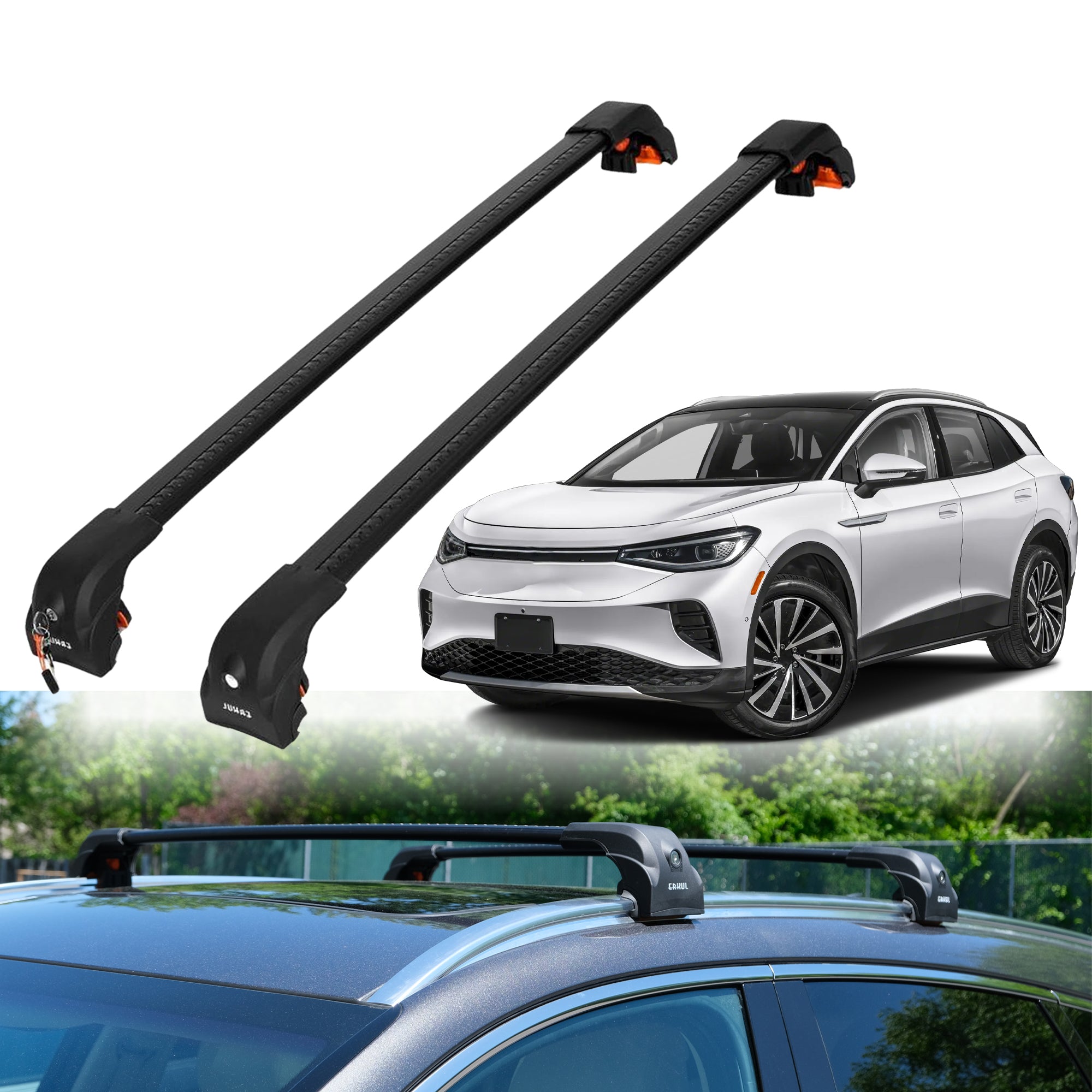 ERKUL Roof Rack Crossbars For VOLKSWAGEN ID.4 2021-2025