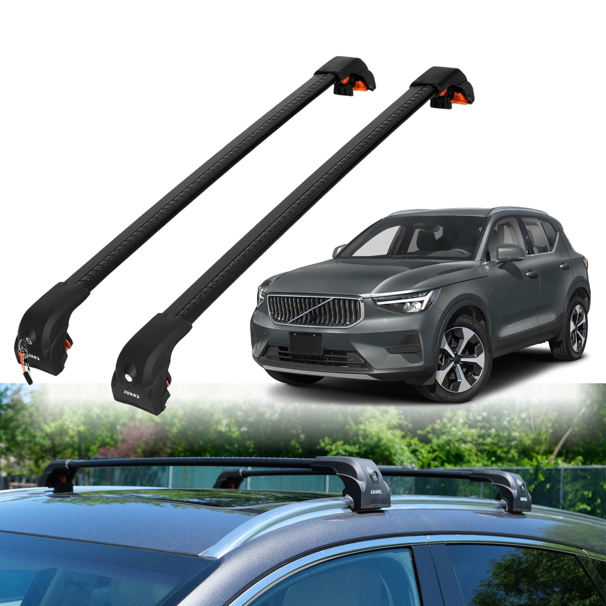 ERKUL Roof Rack Crossbars For VOLVO XC40 2019-2026