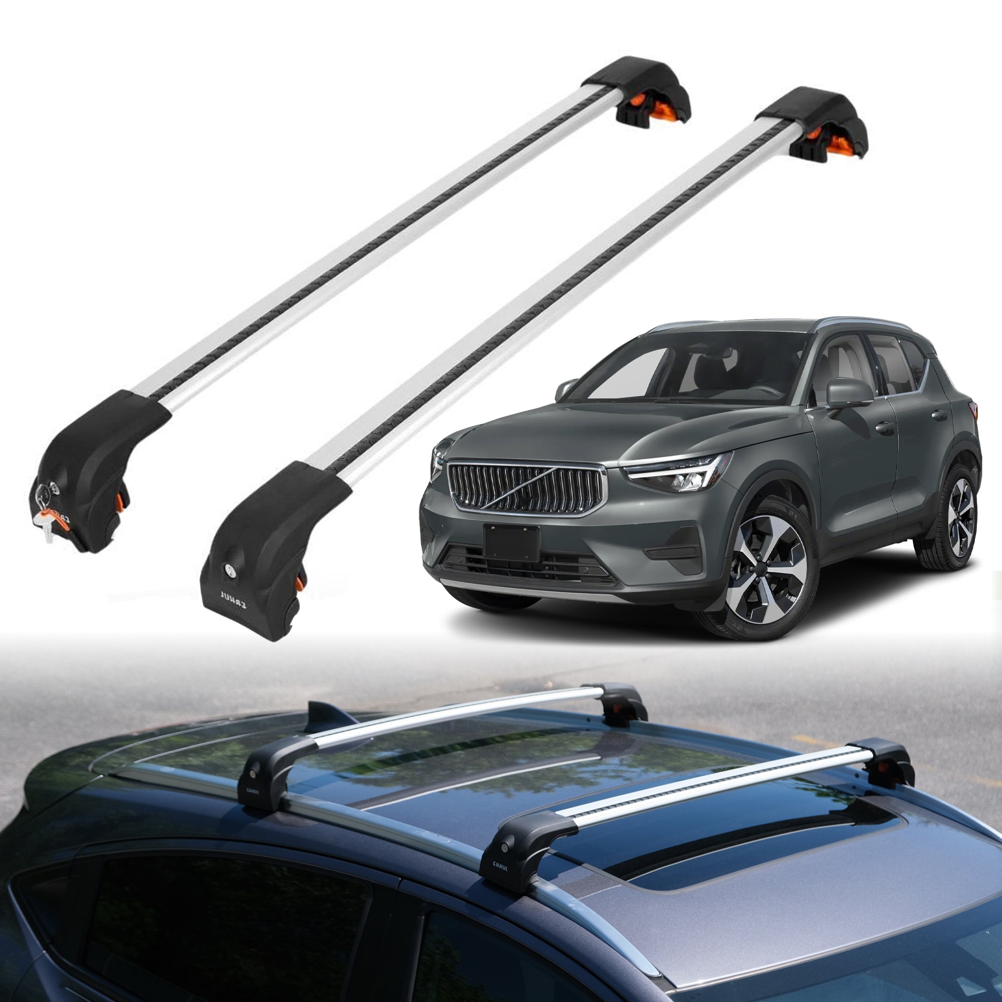 ERKUL Roof Rack Crossbars For VOLVO XC40 2019-2026
