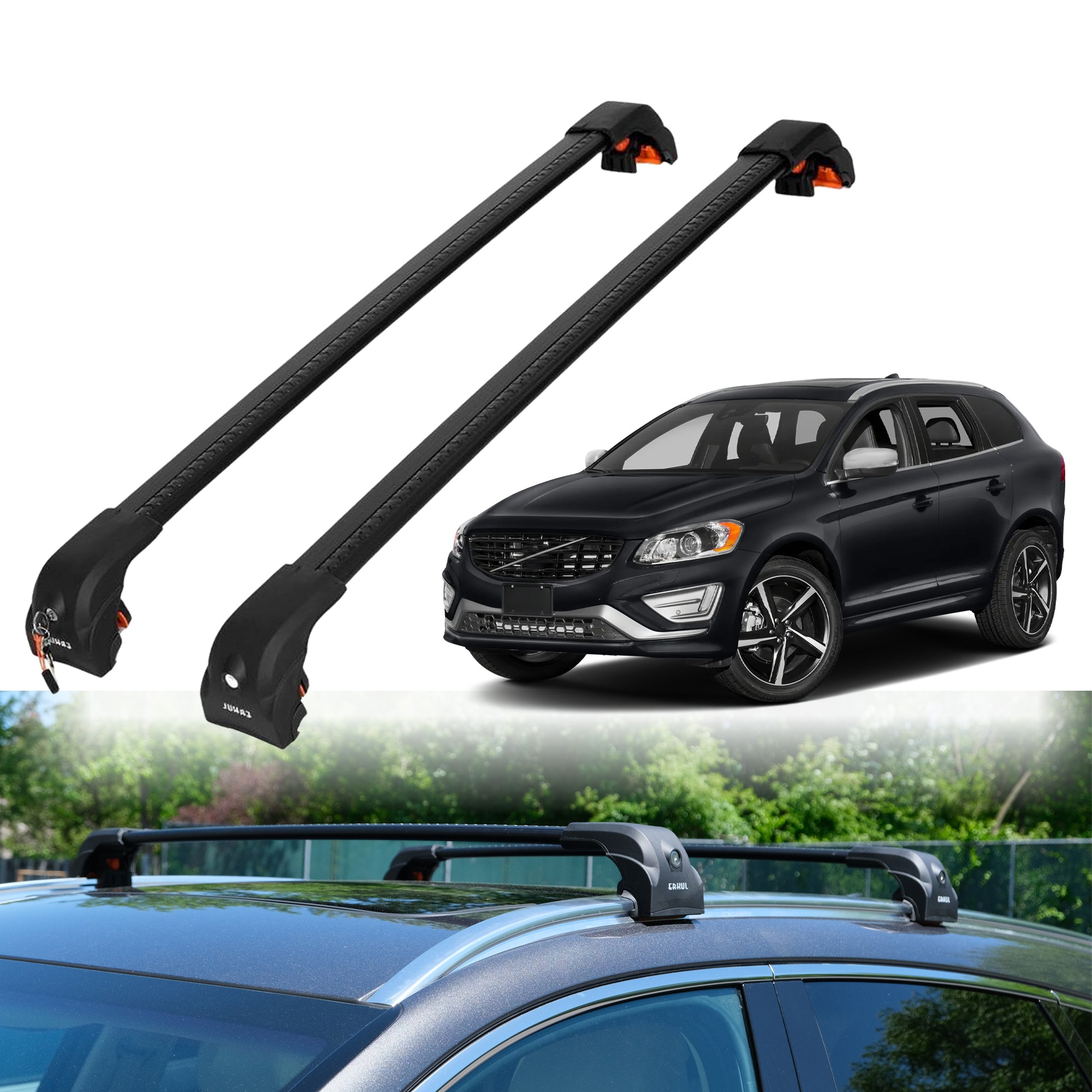 ERKUL Roof Rack Crossbars For VOLVO XC60 2009-2017