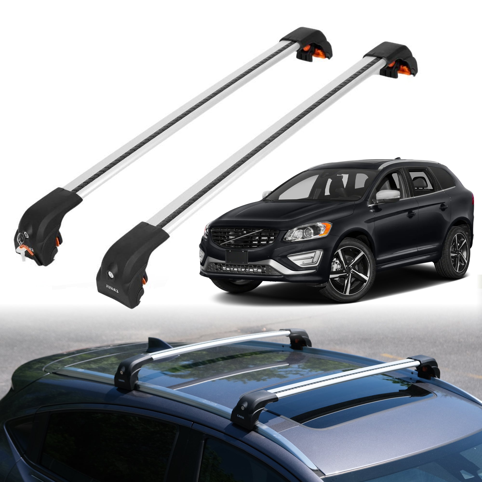 ERKUL Roof Rack Crossbars For VOLVO XC60 2009-2017