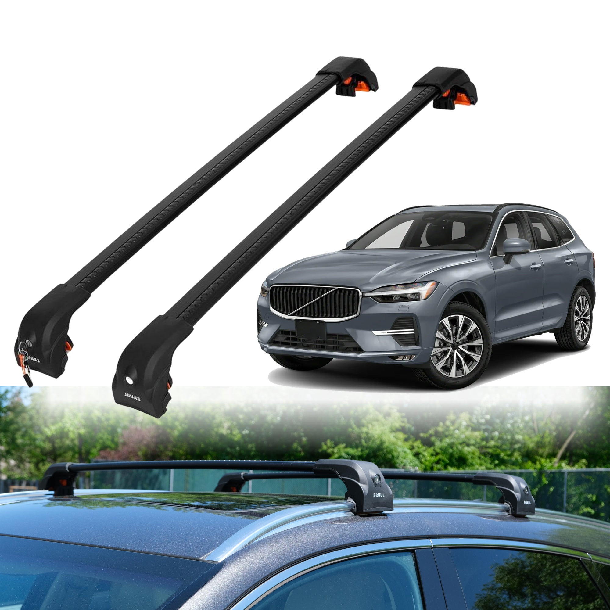 ERKUL Roof Rack Crossbars For VOLVO XC60 2018-2026