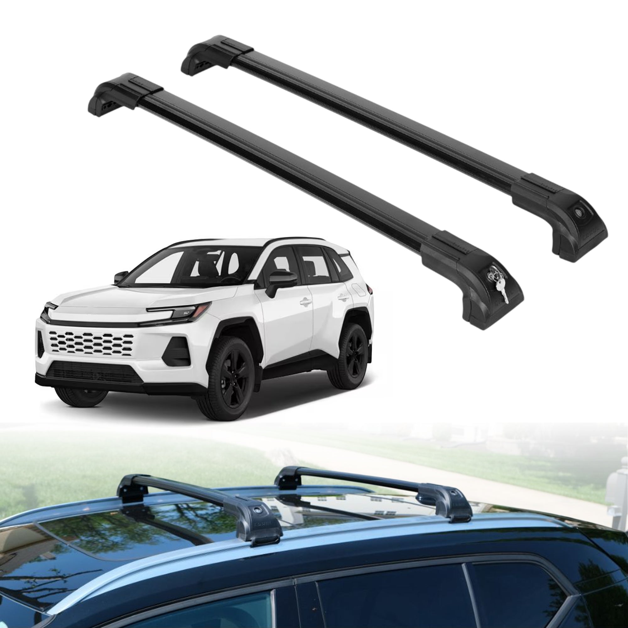 ERKUL Roof Rack Crossbars For TOYOTA RAV4 2026-2027
