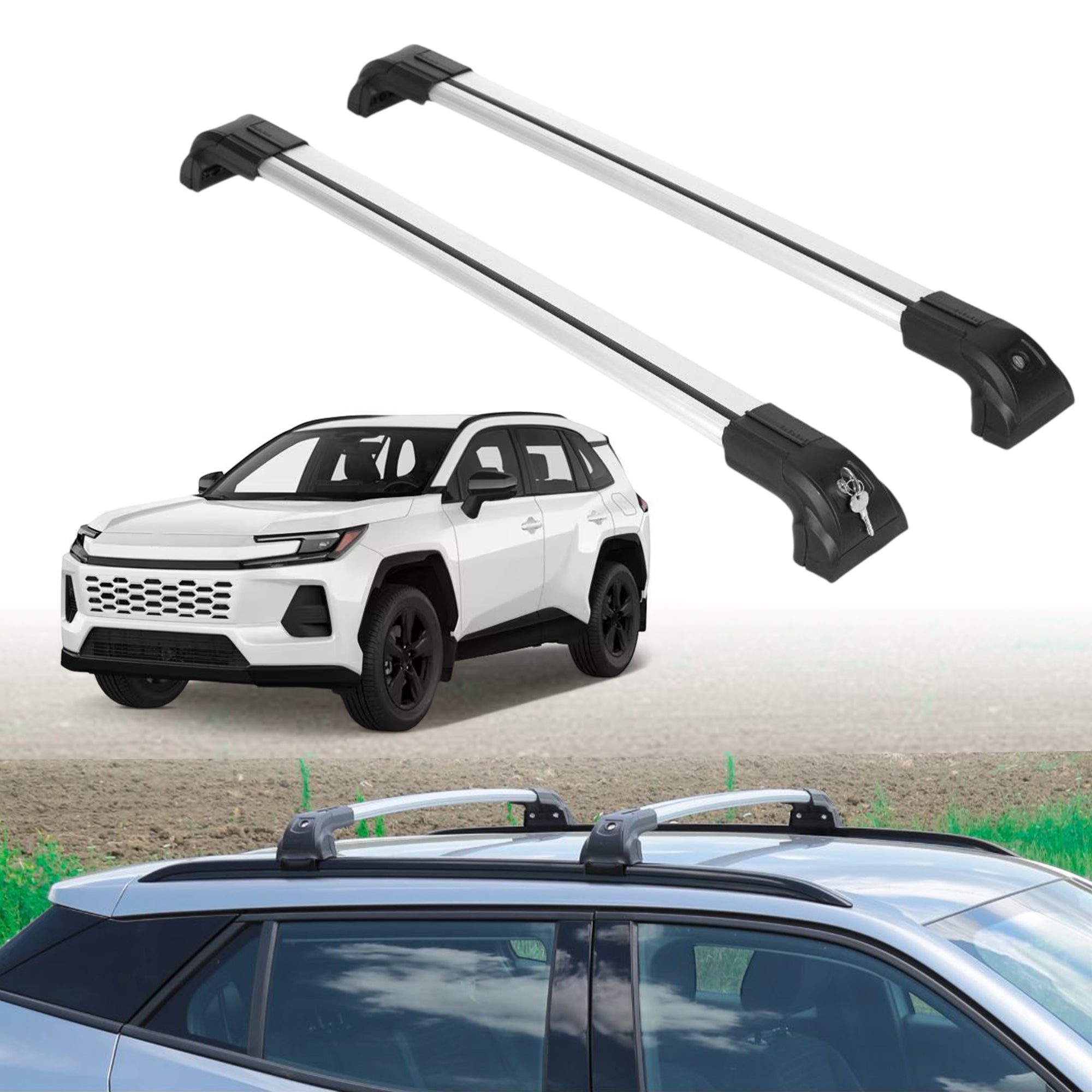 ERKUL Roof Rack Crossbars For TOYOTA RAV4 2026-2027