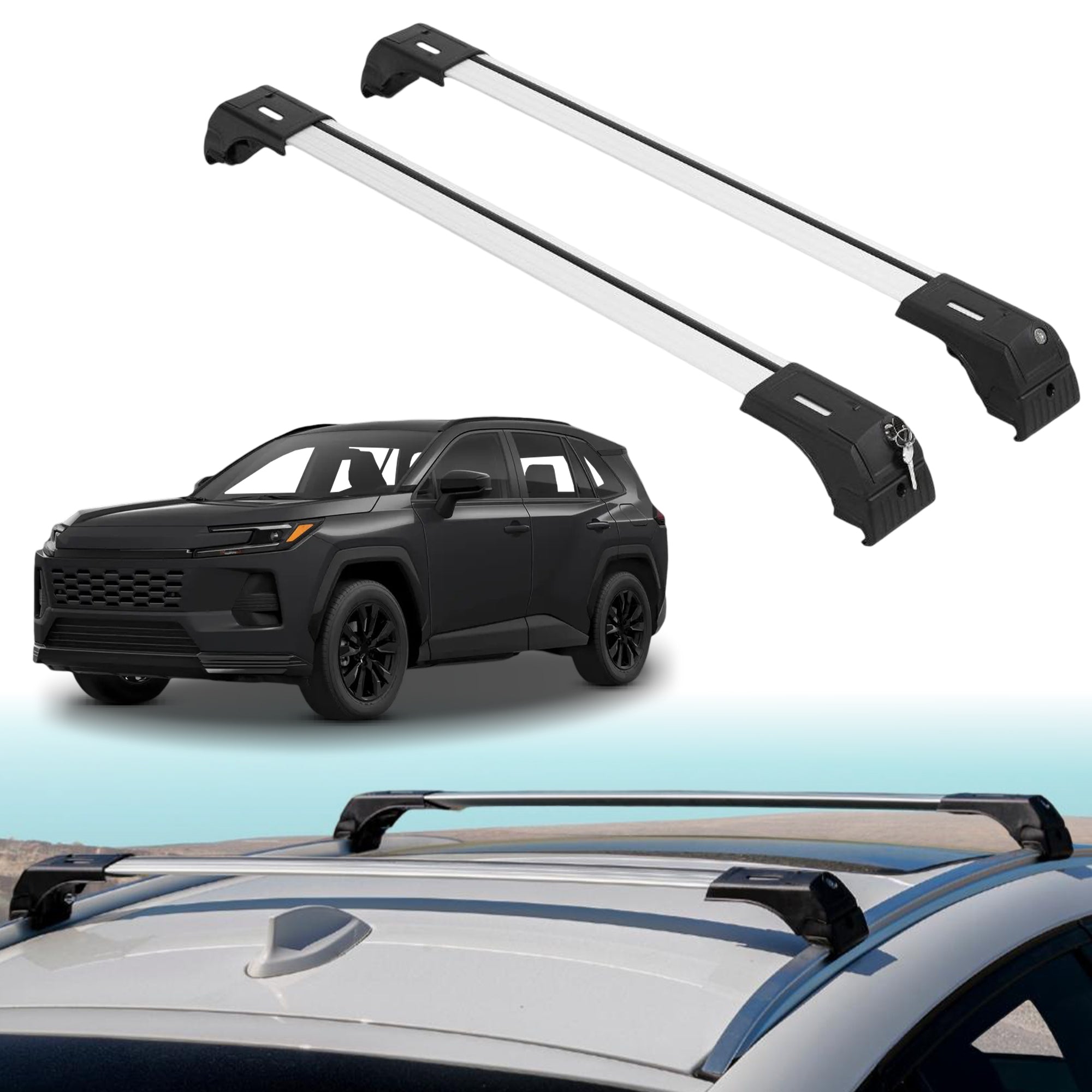 ERKUL Roof Rack Crossbars For TOYOTA RAV4 2026-2027