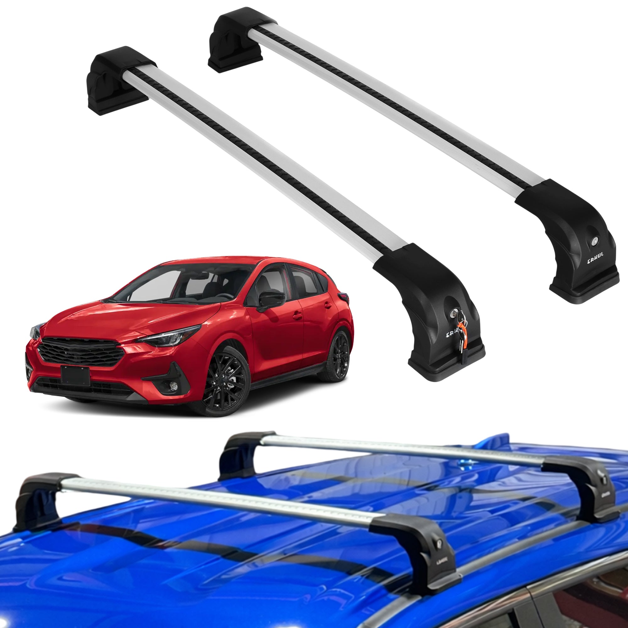 ERKUL Roof Rack Crossbars For SUBARU IMPREZA 2024-2026