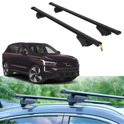 Roof Rack Crossbars for Volvo EX90 2025-2026 Fits Flush Rails - Black