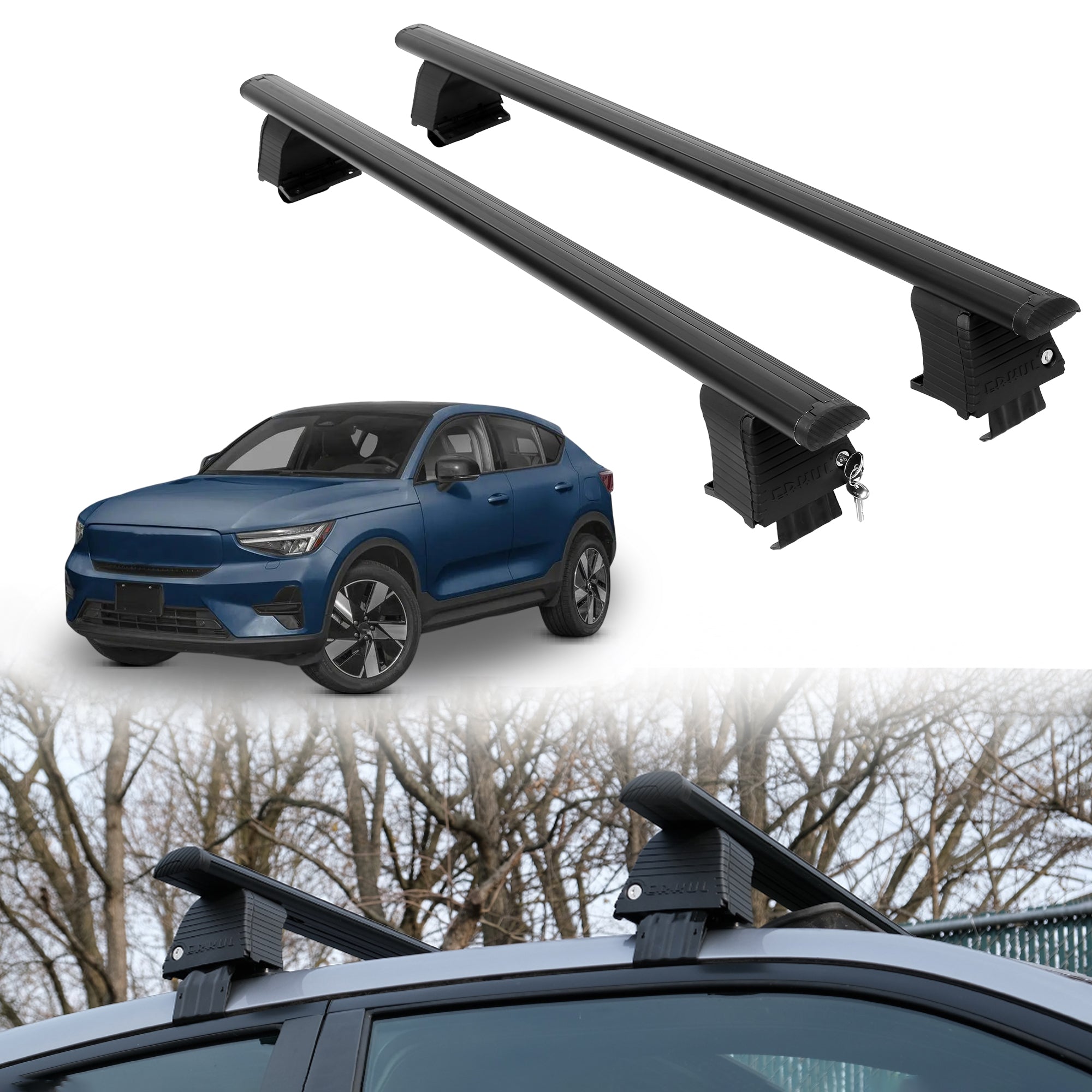ERKUL Roof Rack Crossbars For VOLVO EC40 2025