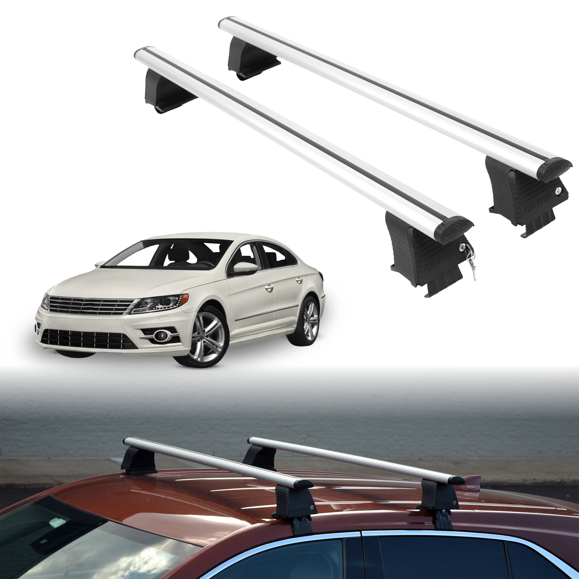 ERKUL Roof Rack Crossbars For VOLKSWAGEN CC 2009-2017
